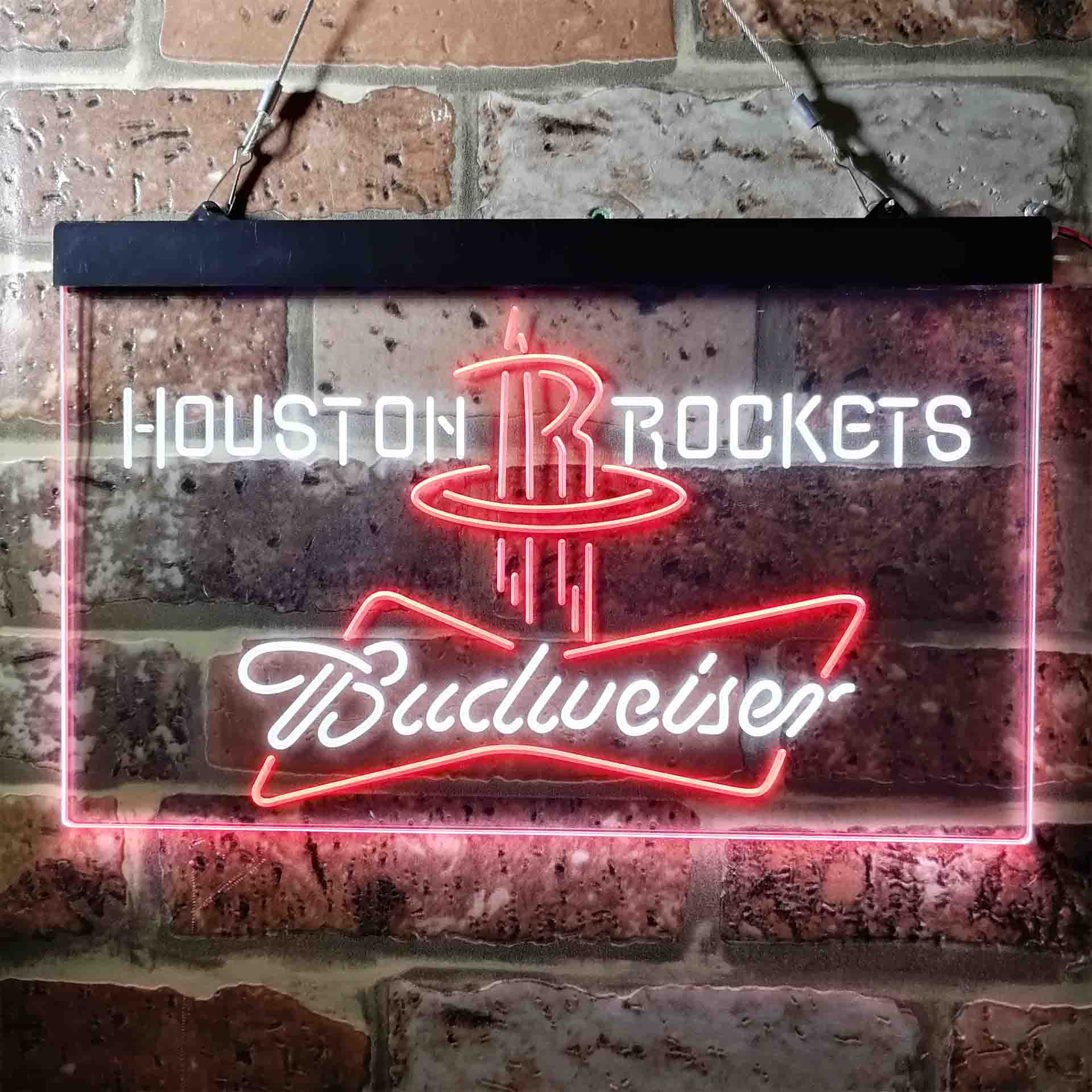 Houston Rockets Budweiser Neon-Like LED Sign