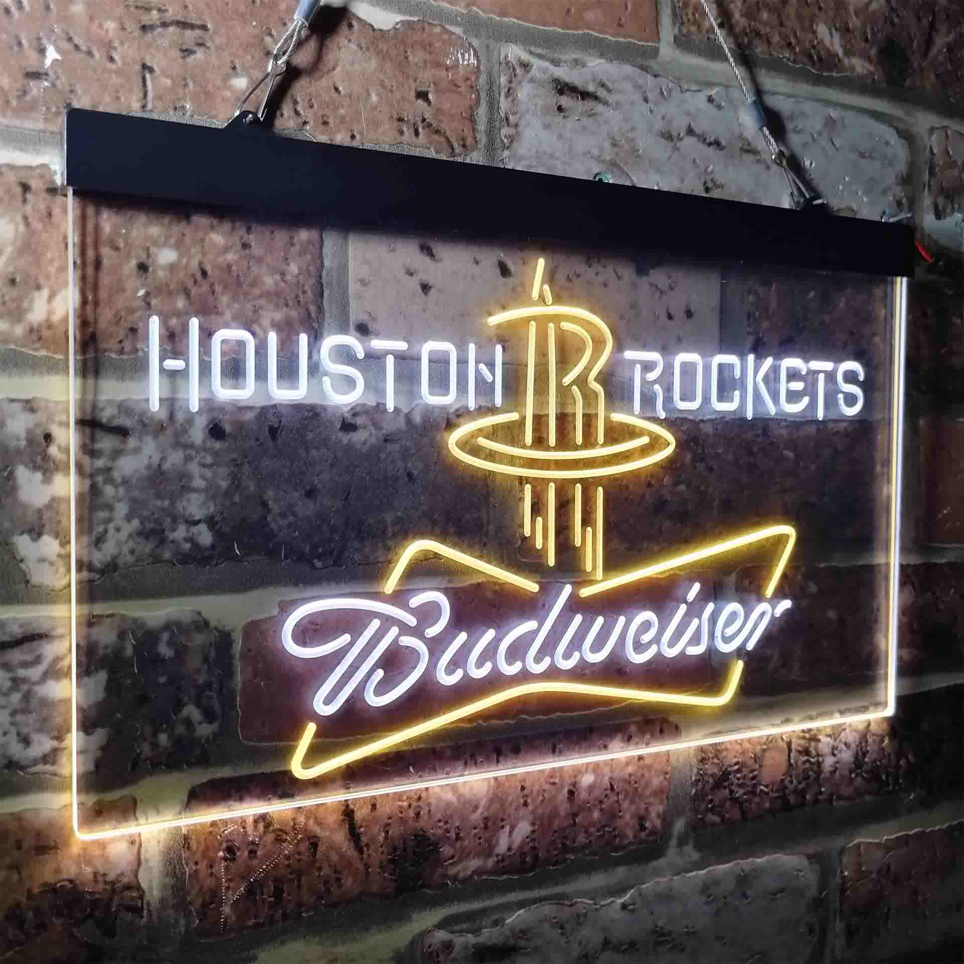 Houston Rockets Budweiser Neon-Like LED Sign