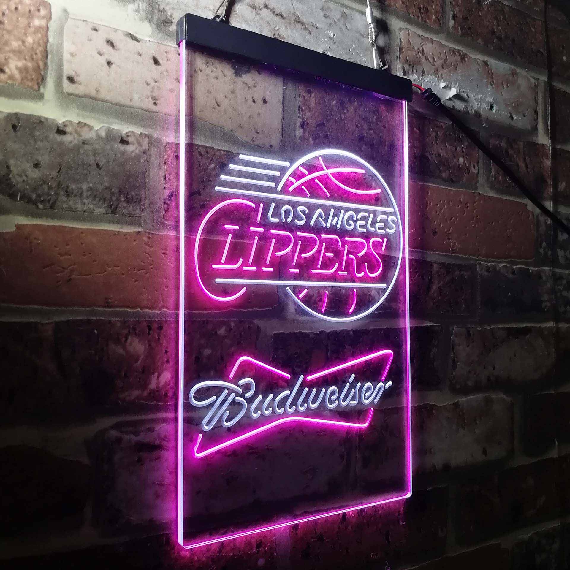 Los Angeles Clippers Budweiser Neon-Like LED Sign