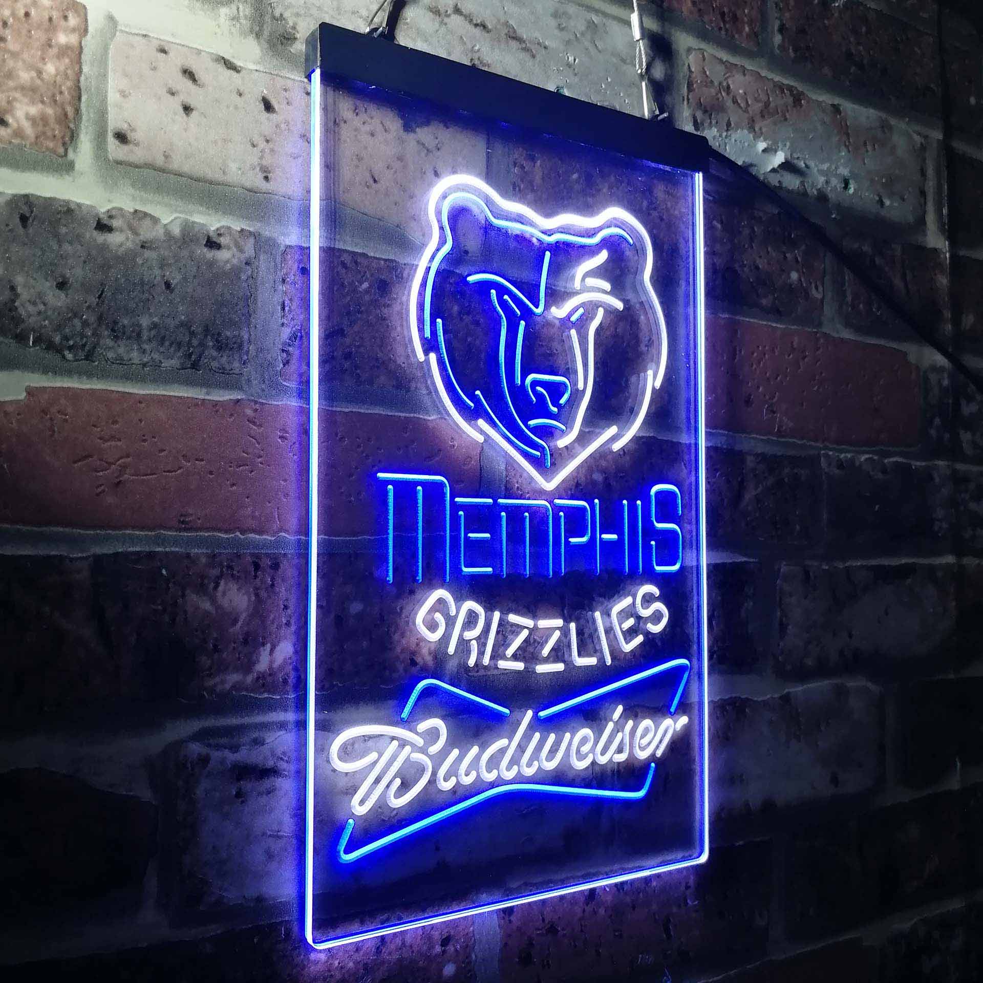 Memphis Grizzlies Budweiser Neon-Like LED Sign