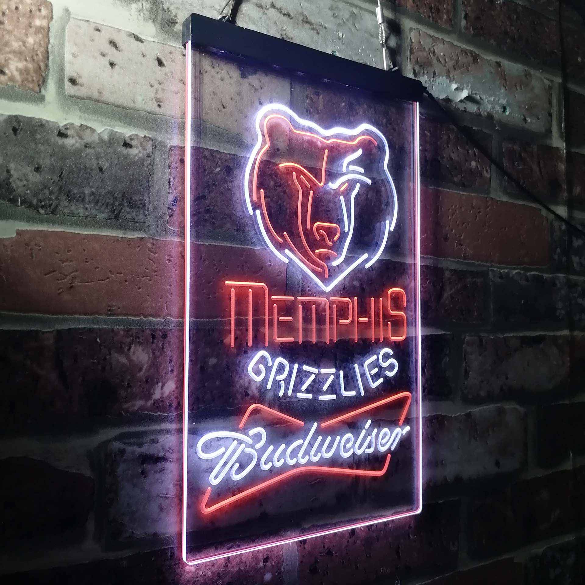 Memphis Grizzlies Budweiser Neon-Like LED Sign