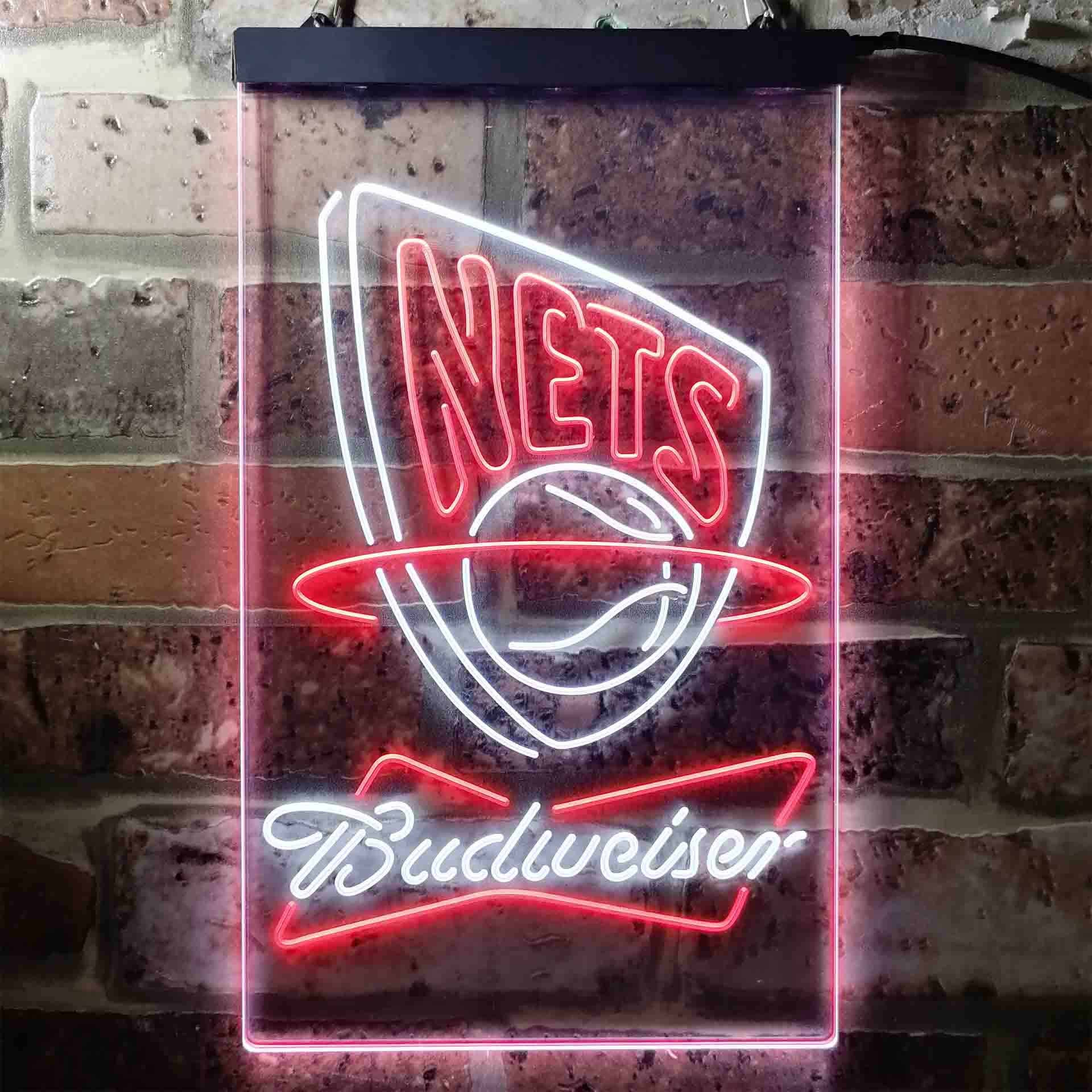 New Jersey Nets Budweiser Neon-Like LED Sign