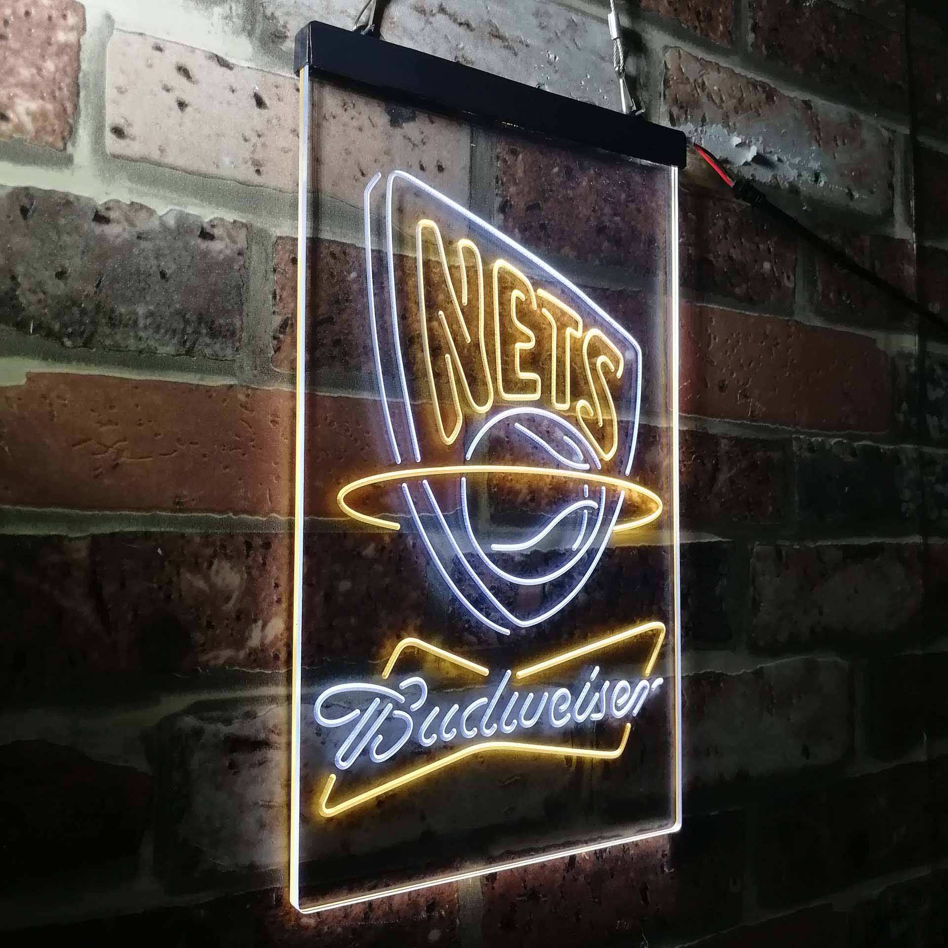 New Jersey Nets Budweiser Neon-Like LED Sign