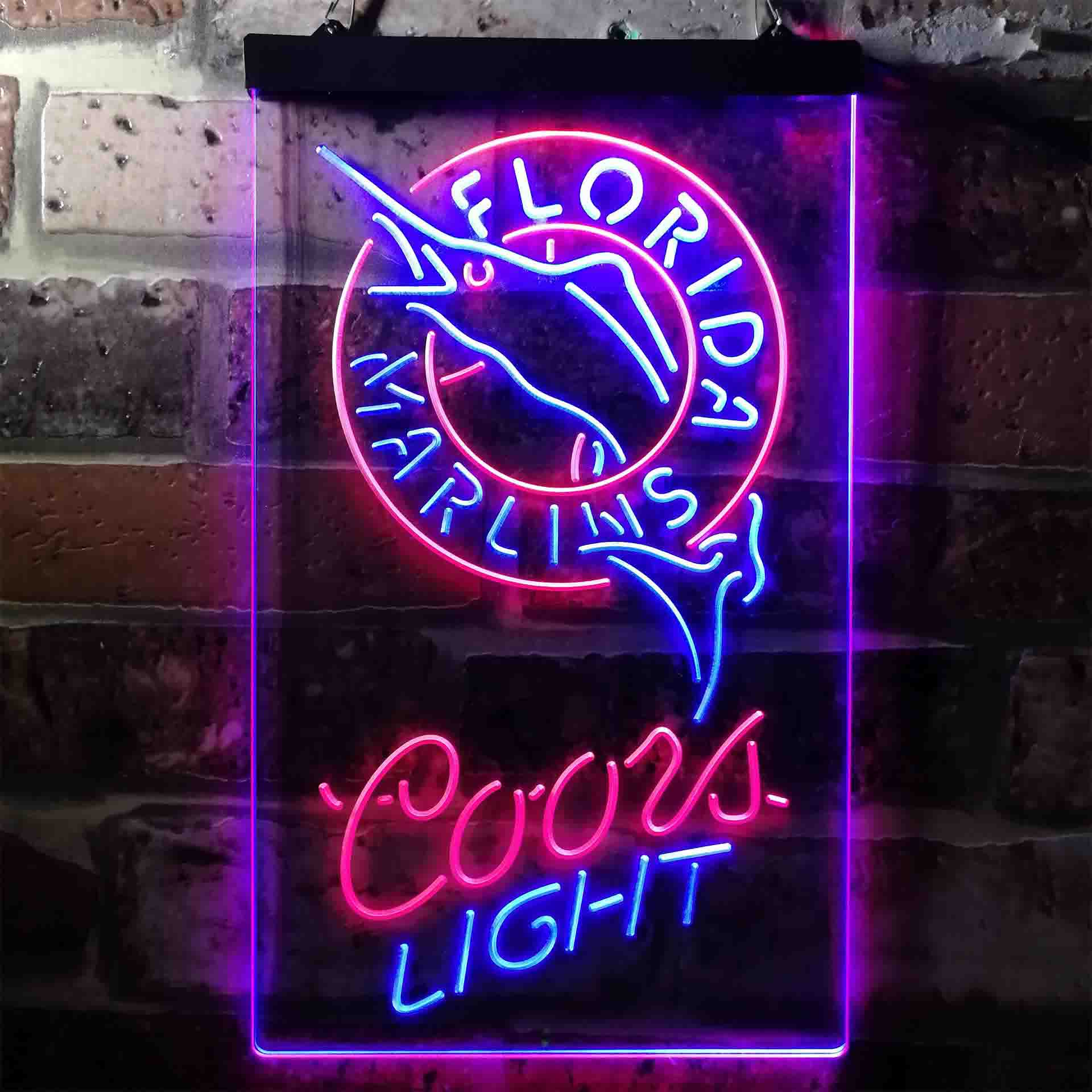 Florida Marlins Coors Light Neon-Like LED Sign
