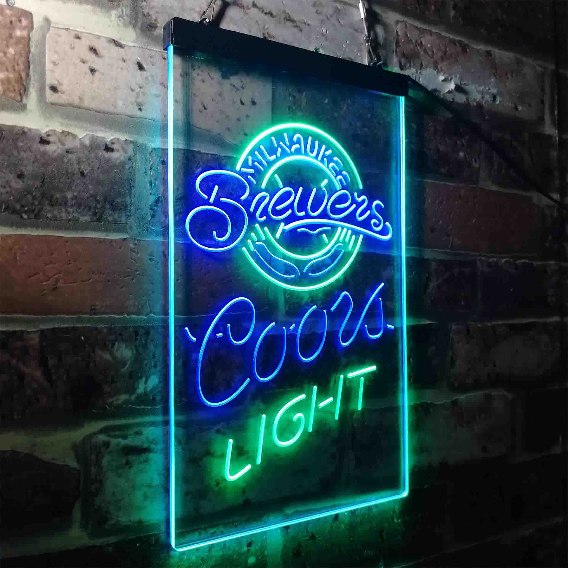 Milwaukee Brewers Coors Light Neon-Like LED Sign
