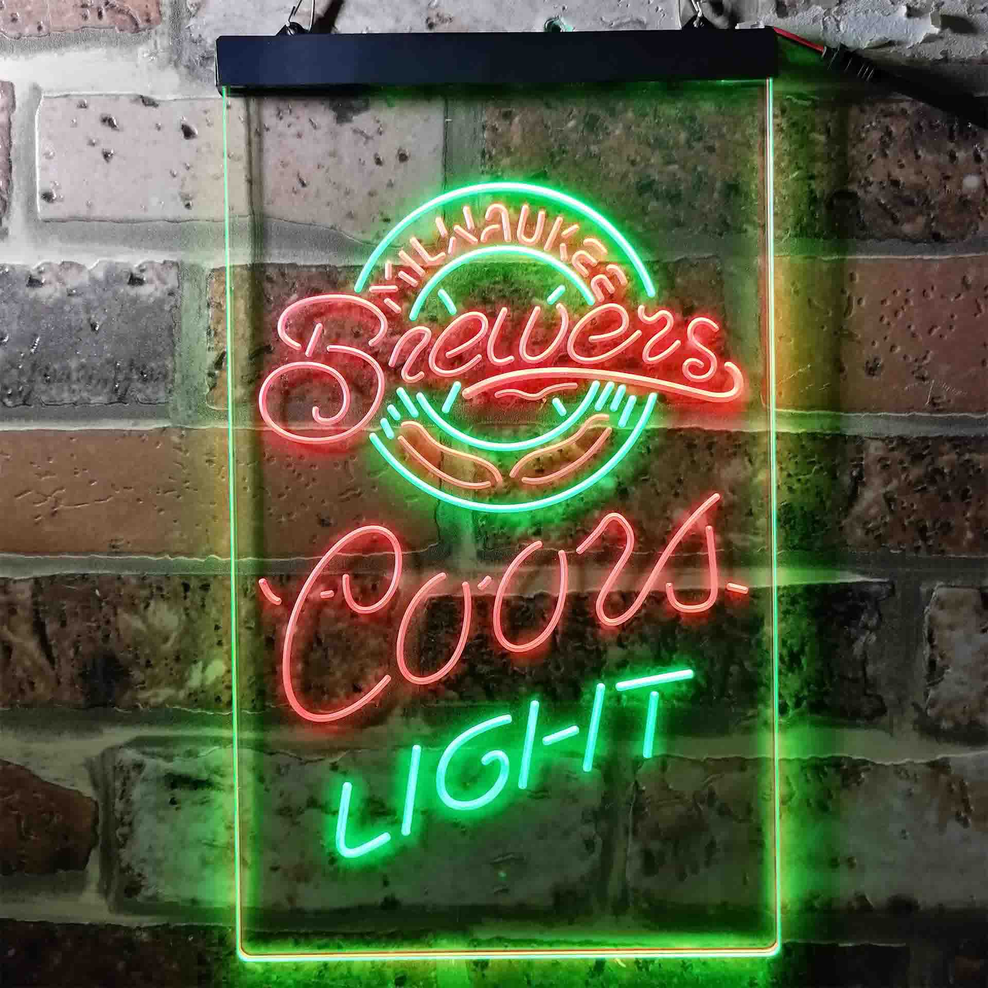 Milwaukee Brewers Coors Light Neon-Like LED Sign