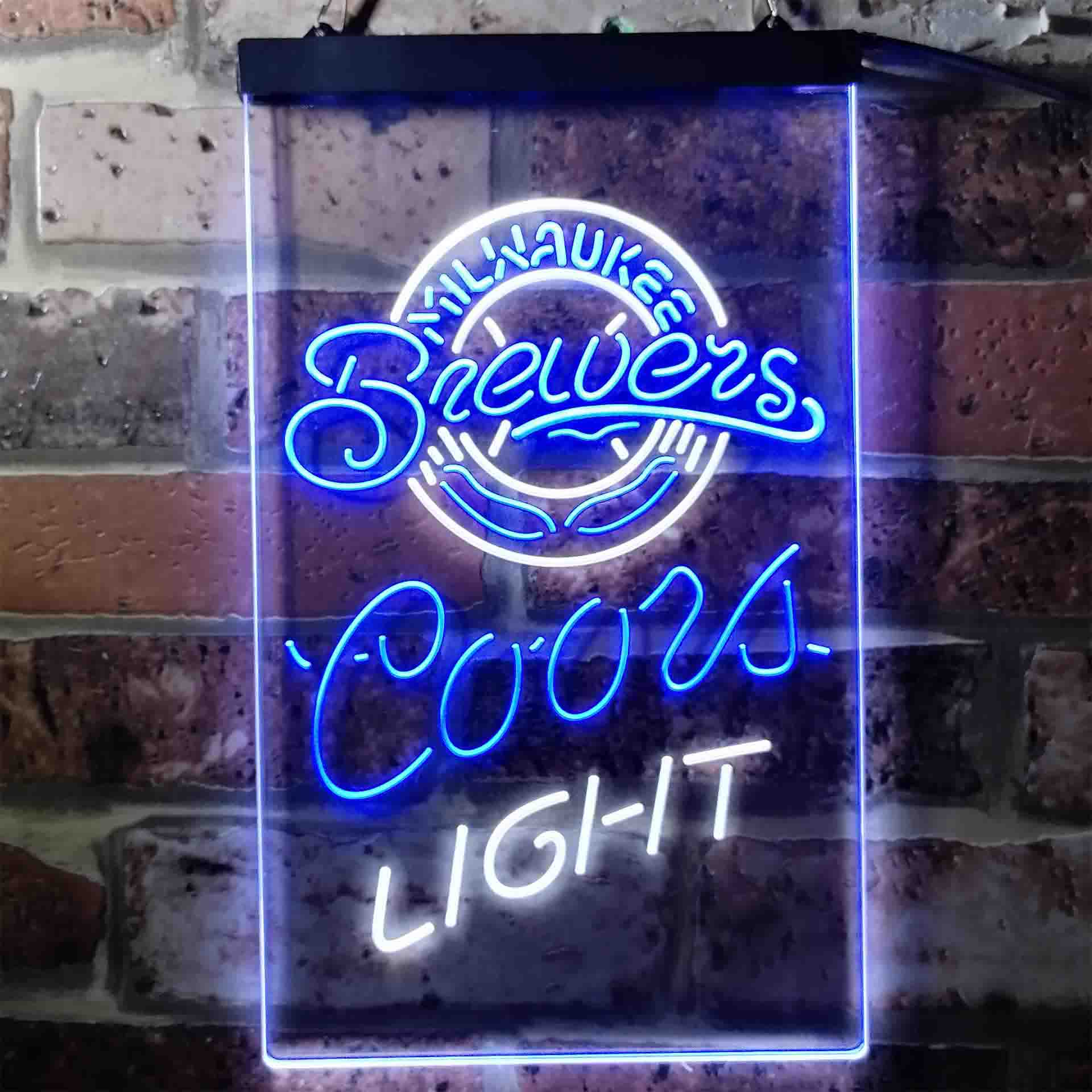 Milwaukee Brewers Coors Light Neon-Like LED Sign