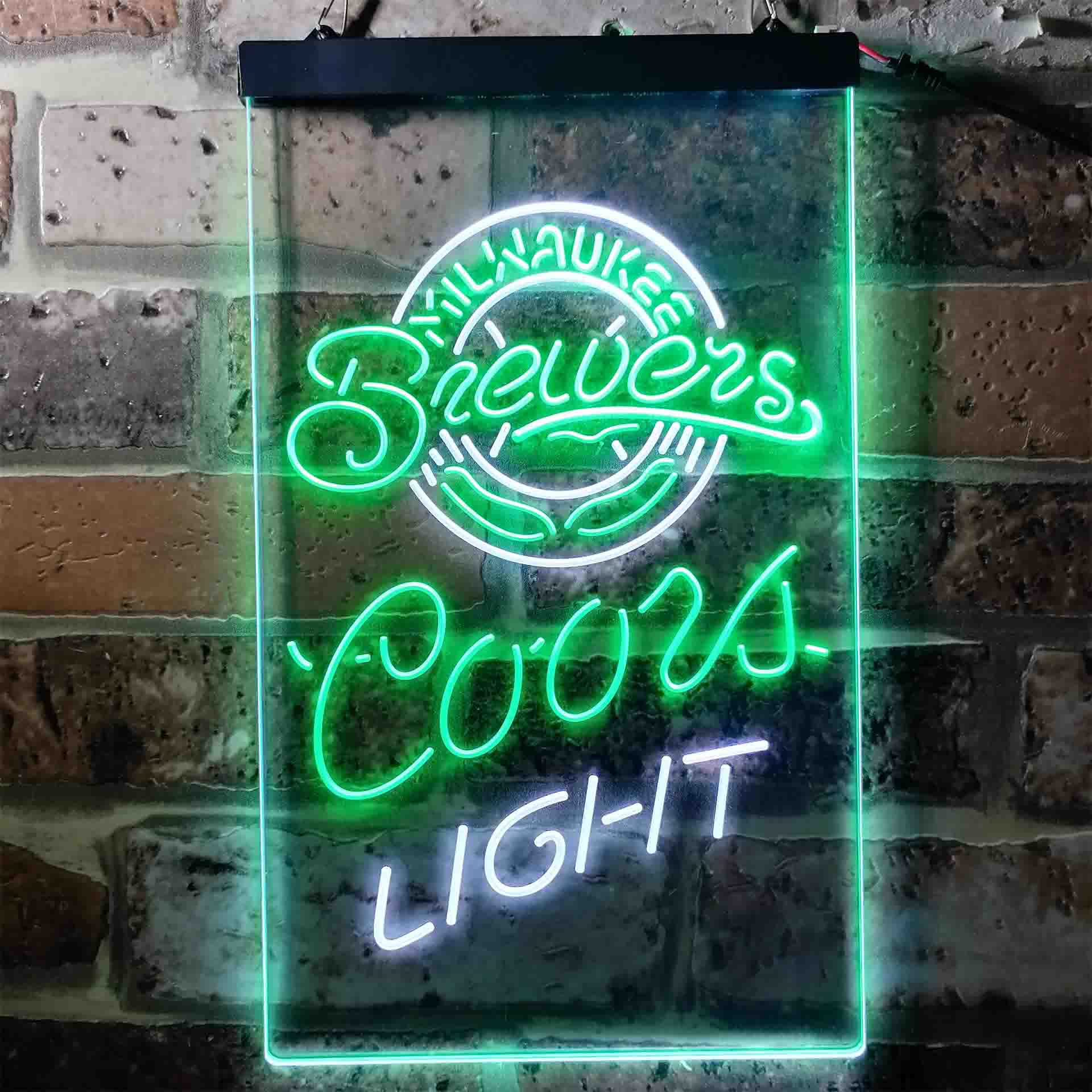 Milwaukee Brewers Coors Light Neon-Like LED Sign