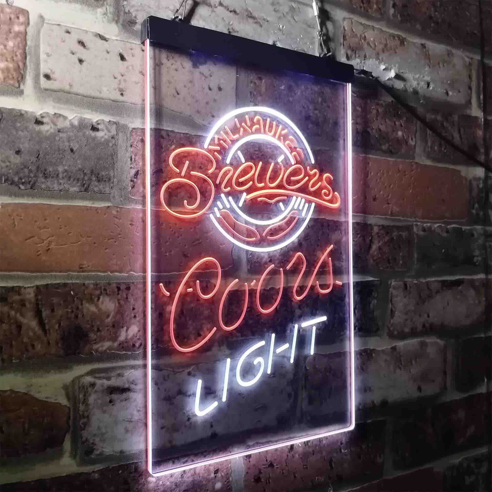 Milwaukee Brewers Coors Light Neon-Like LED Sign