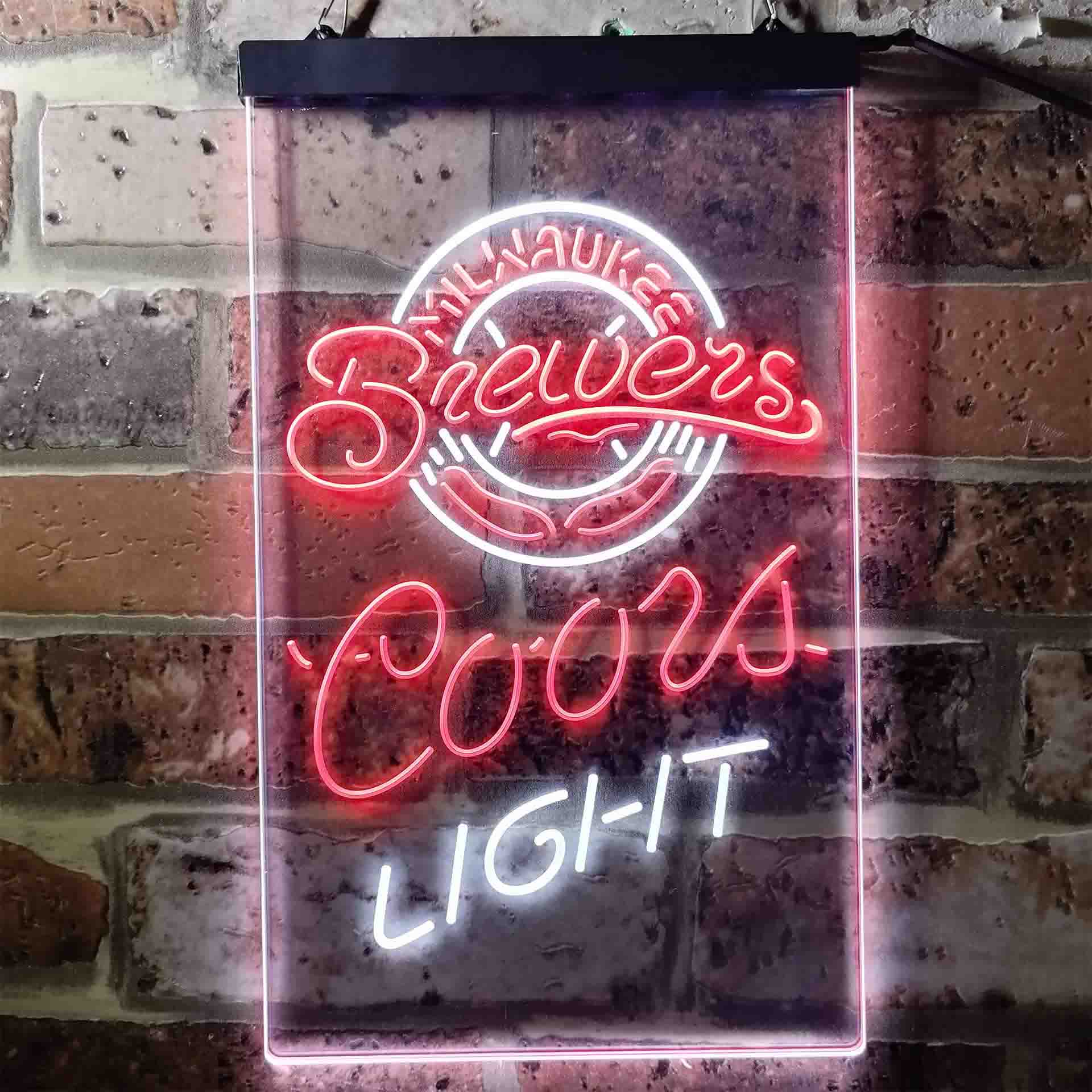 Milwaukee Brewers Coors Light Neon-Like LED Sign