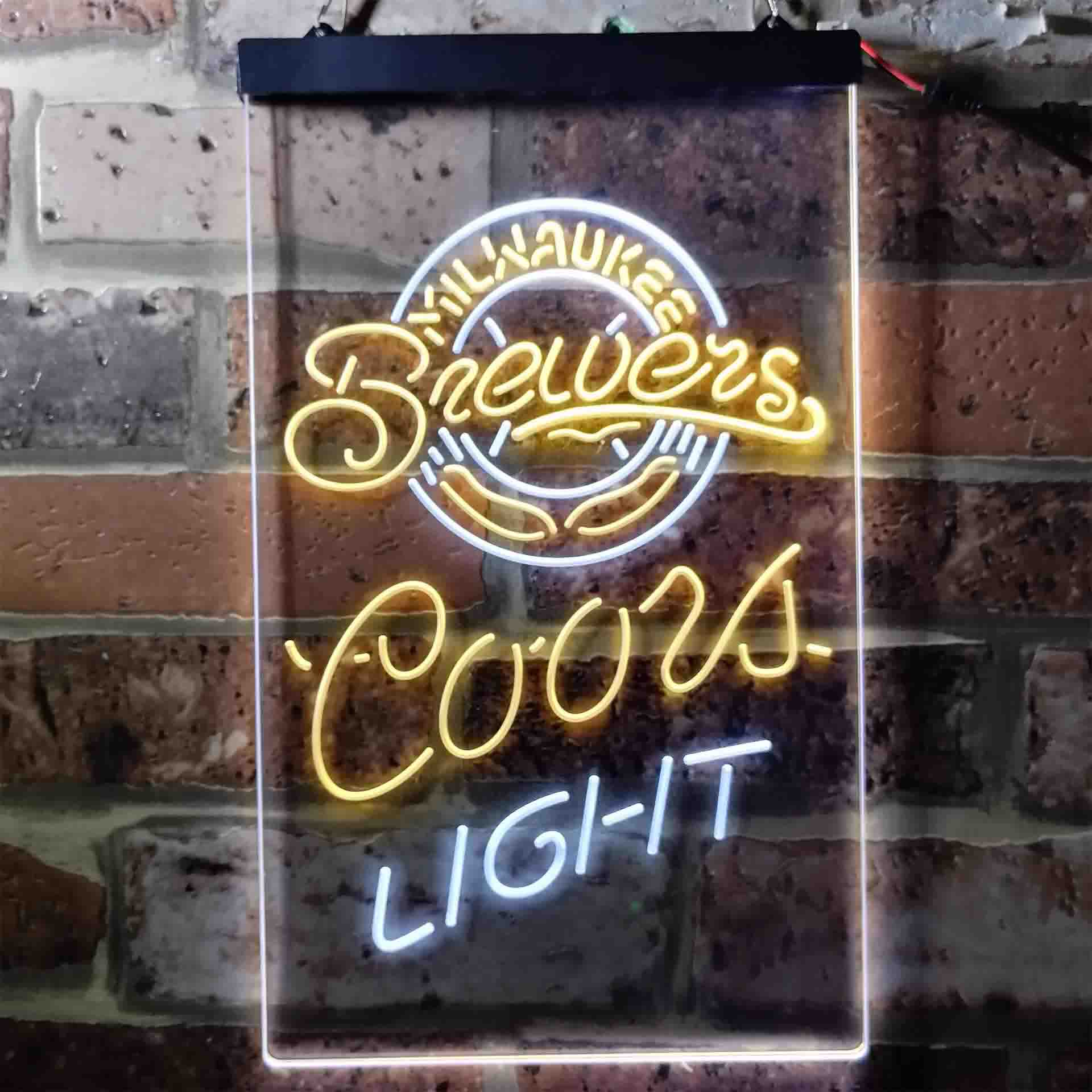 Milwaukee Brewers Coors Light Neon-Like LED Sign