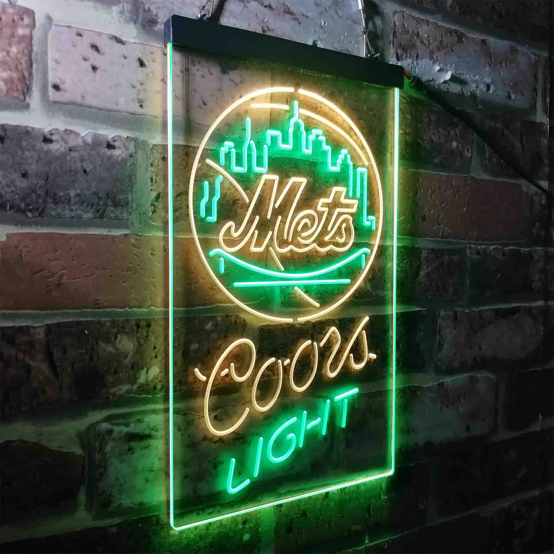 New York Mets Coors Light Neon-Like LED Sign