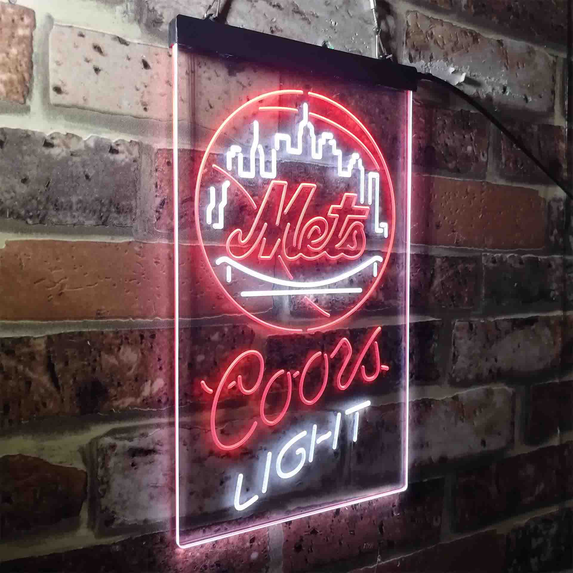 New York Mets Coors Light Neon-Like LED Sign