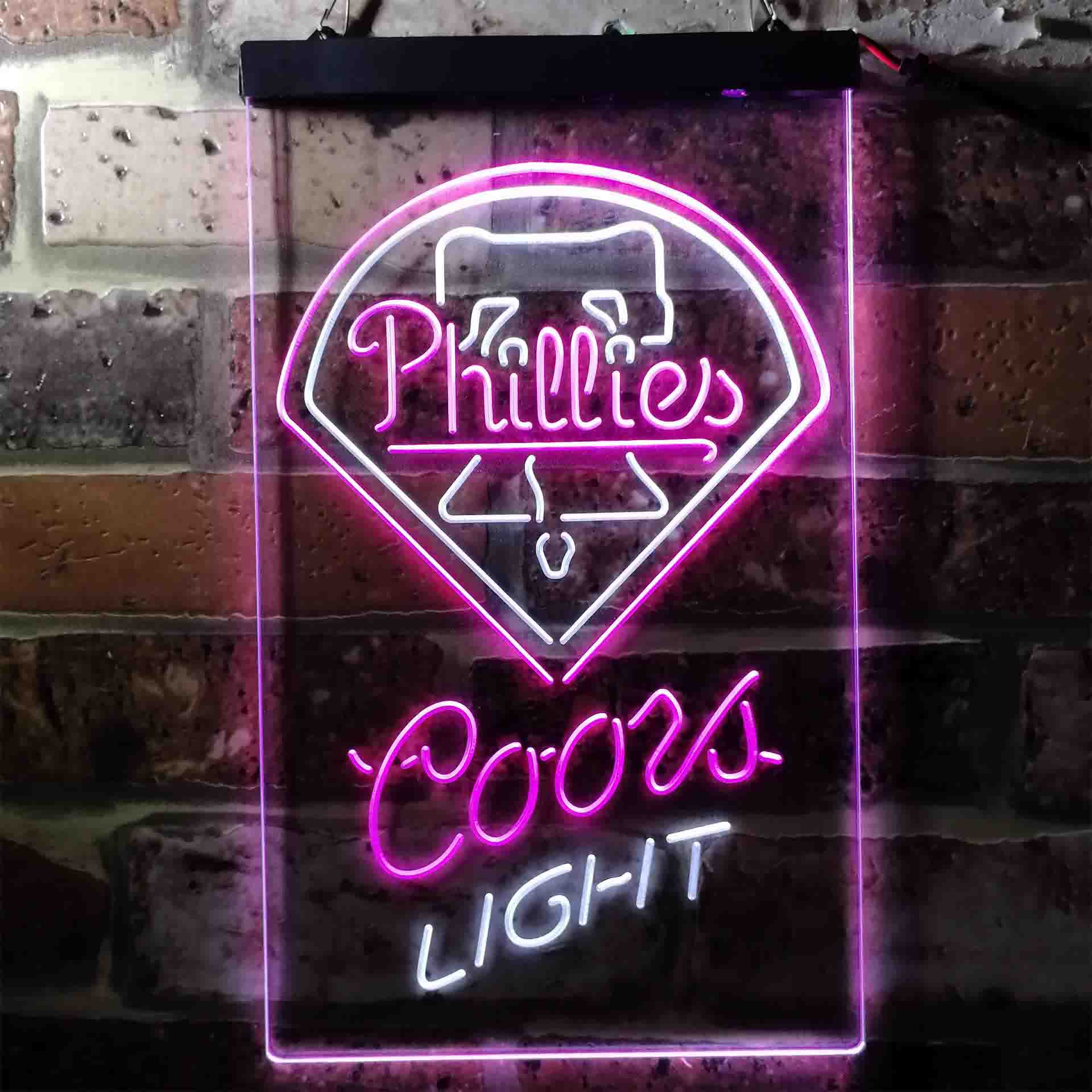 Philadelphia Phillies Coors Light Neon-Like LED Sign