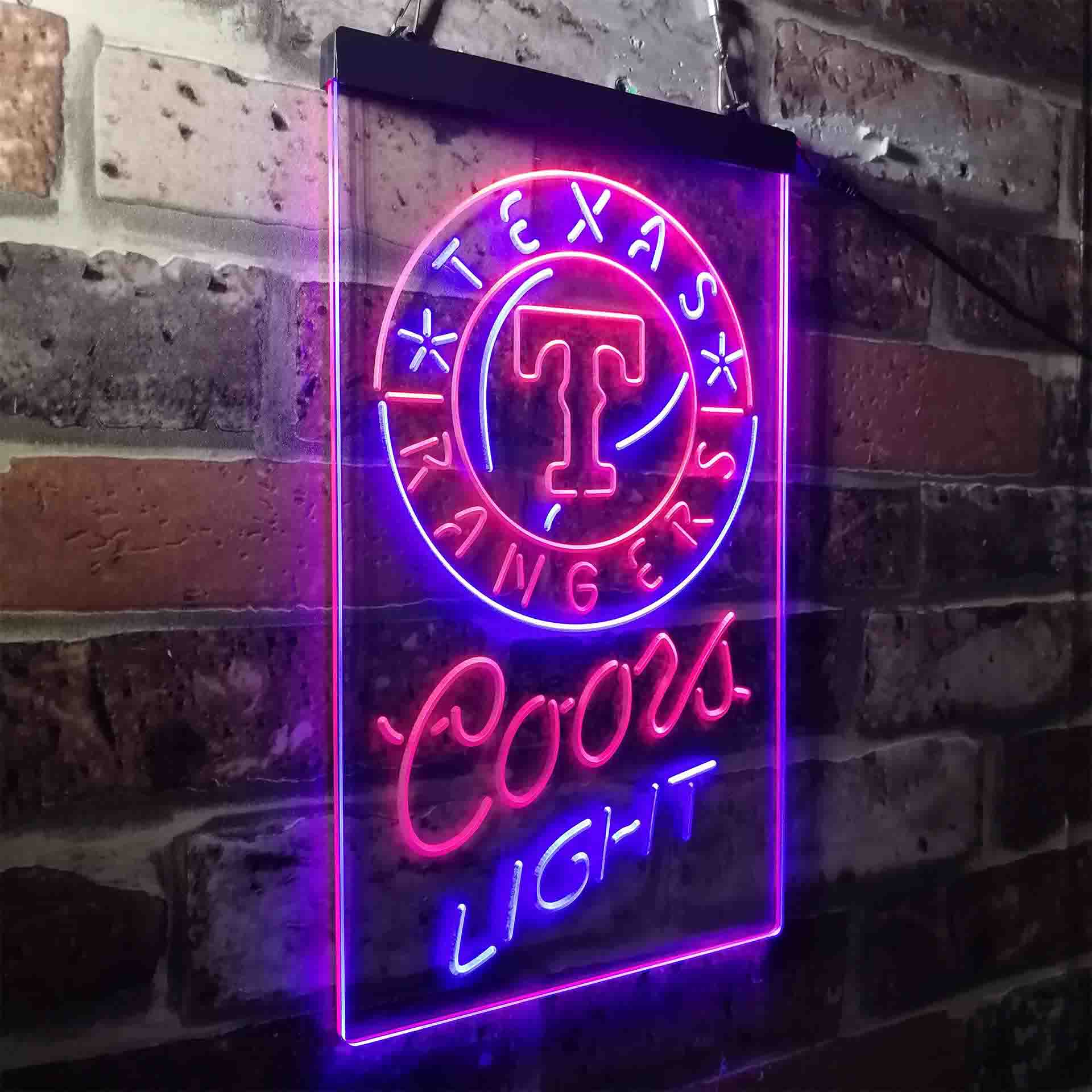 Texas Rangers Coors Light Neon-Like LED Sign
