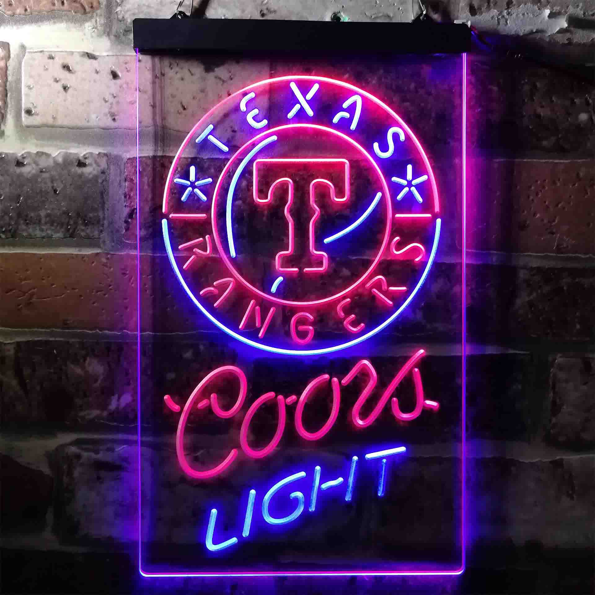 Texas Rangers Coors Light Neon-Like LED Sign