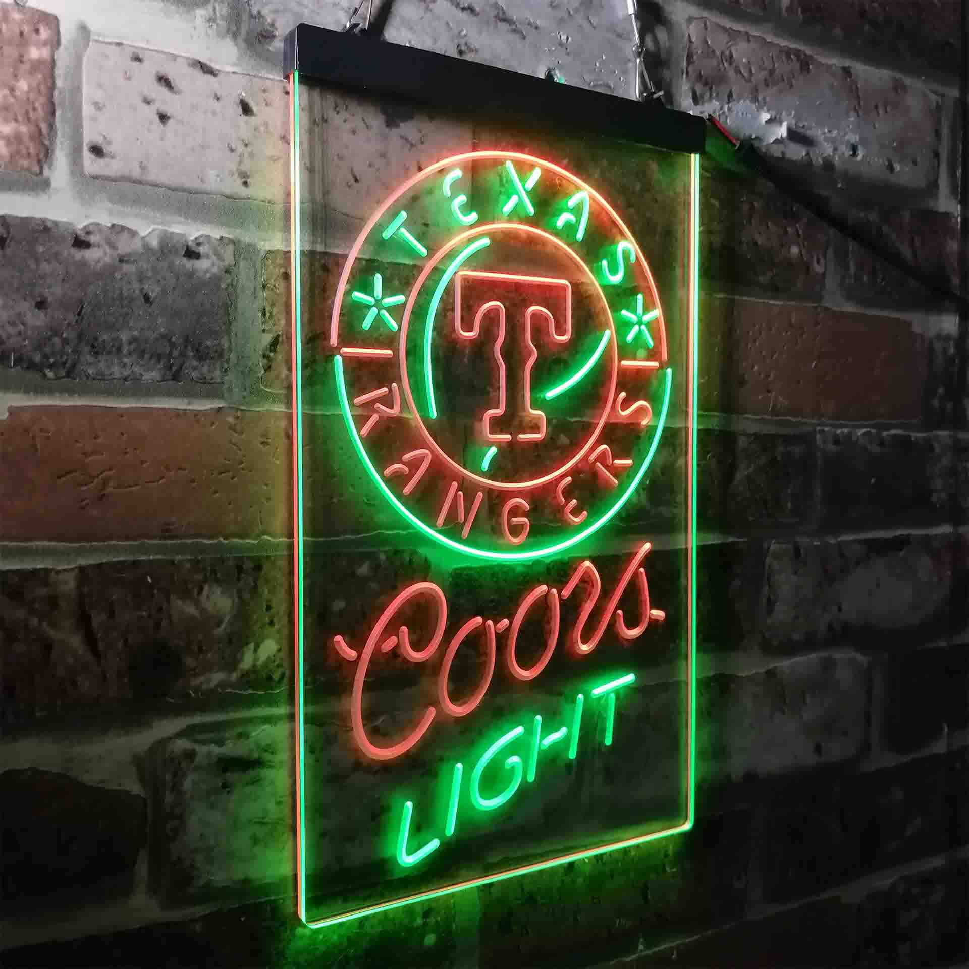 Texas Rangers Coors Light Neon-Like LED Sign