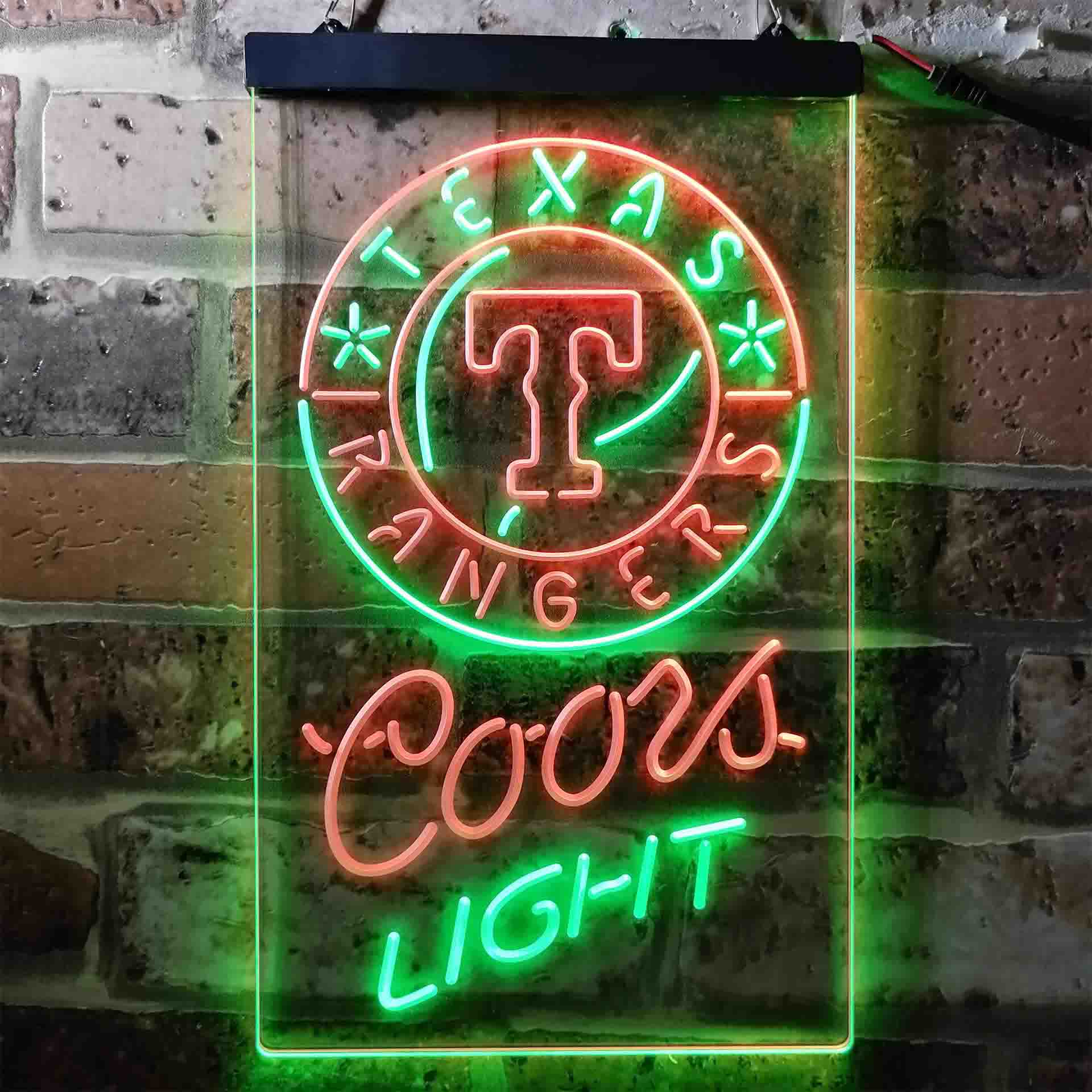 Texas Rangers Coors Light Neon-Like LED Sign