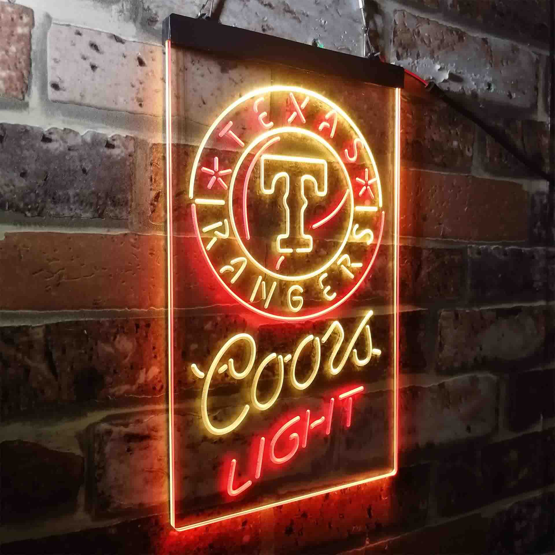 Texas Rangers Coors Light Neon-Like LED Sign