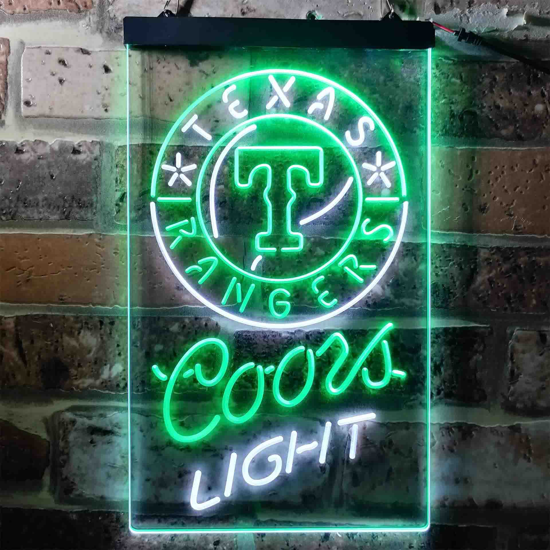 Texas Rangers Coors Light Neon-Like LED Sign