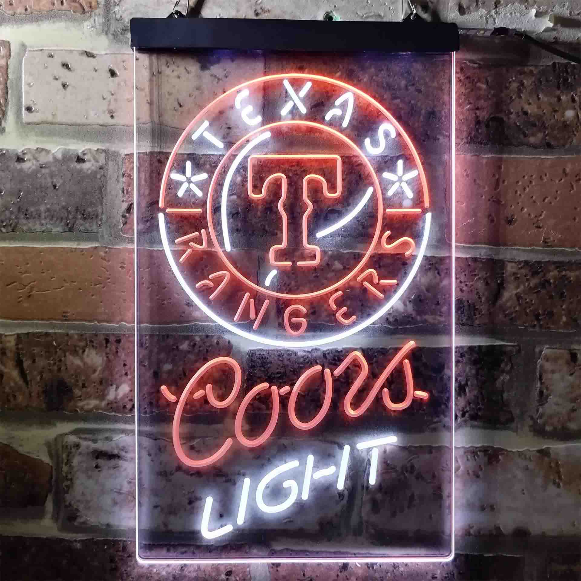Texas Rangers Coors Light Neon-Like LED Sign