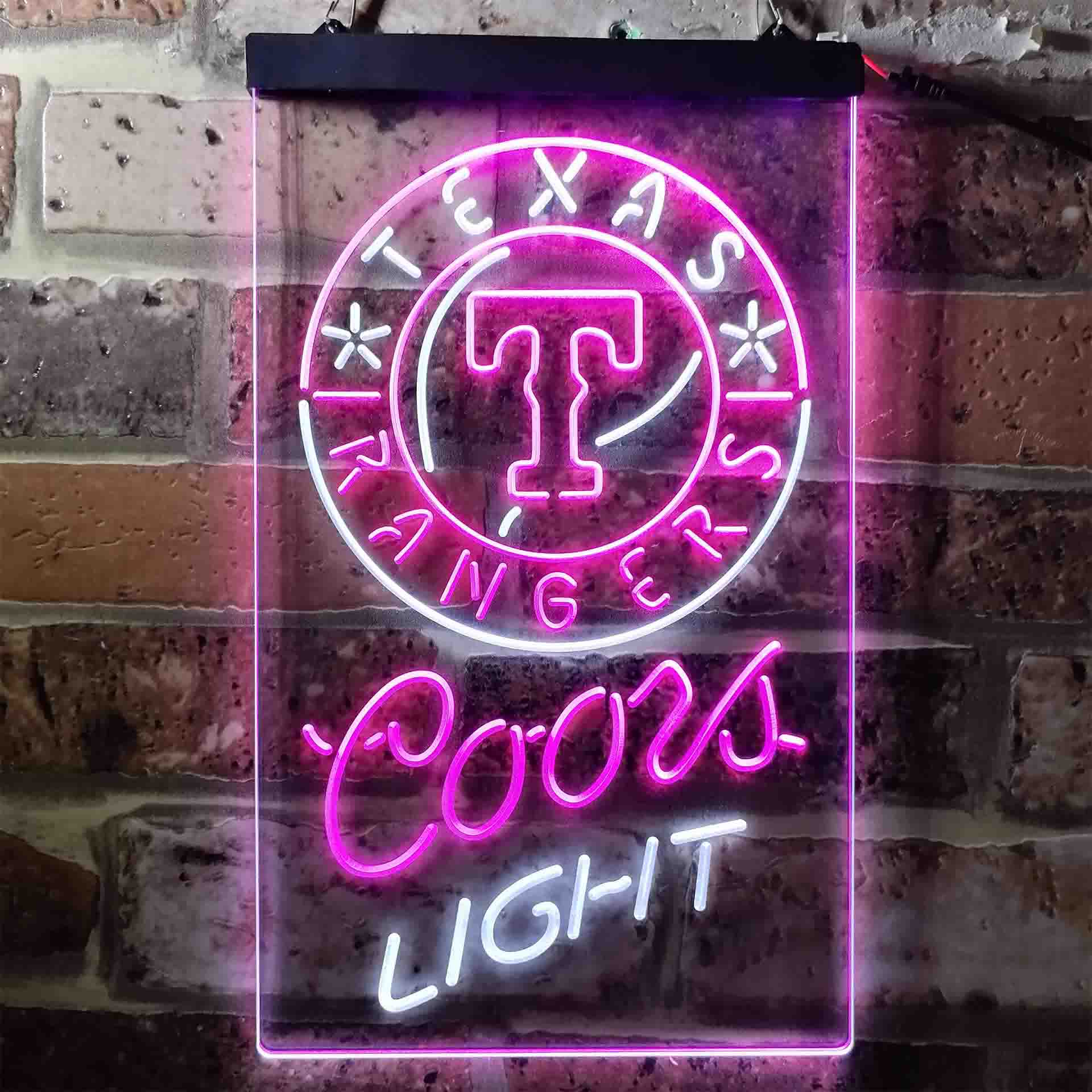 Texas Rangers Coors Light Neon-Like LED Sign