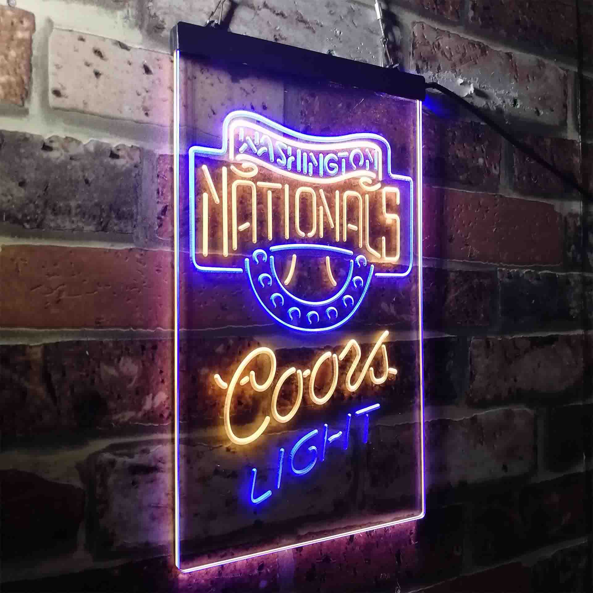 Washington Nationals Coors Light Neon-Like LED Sign