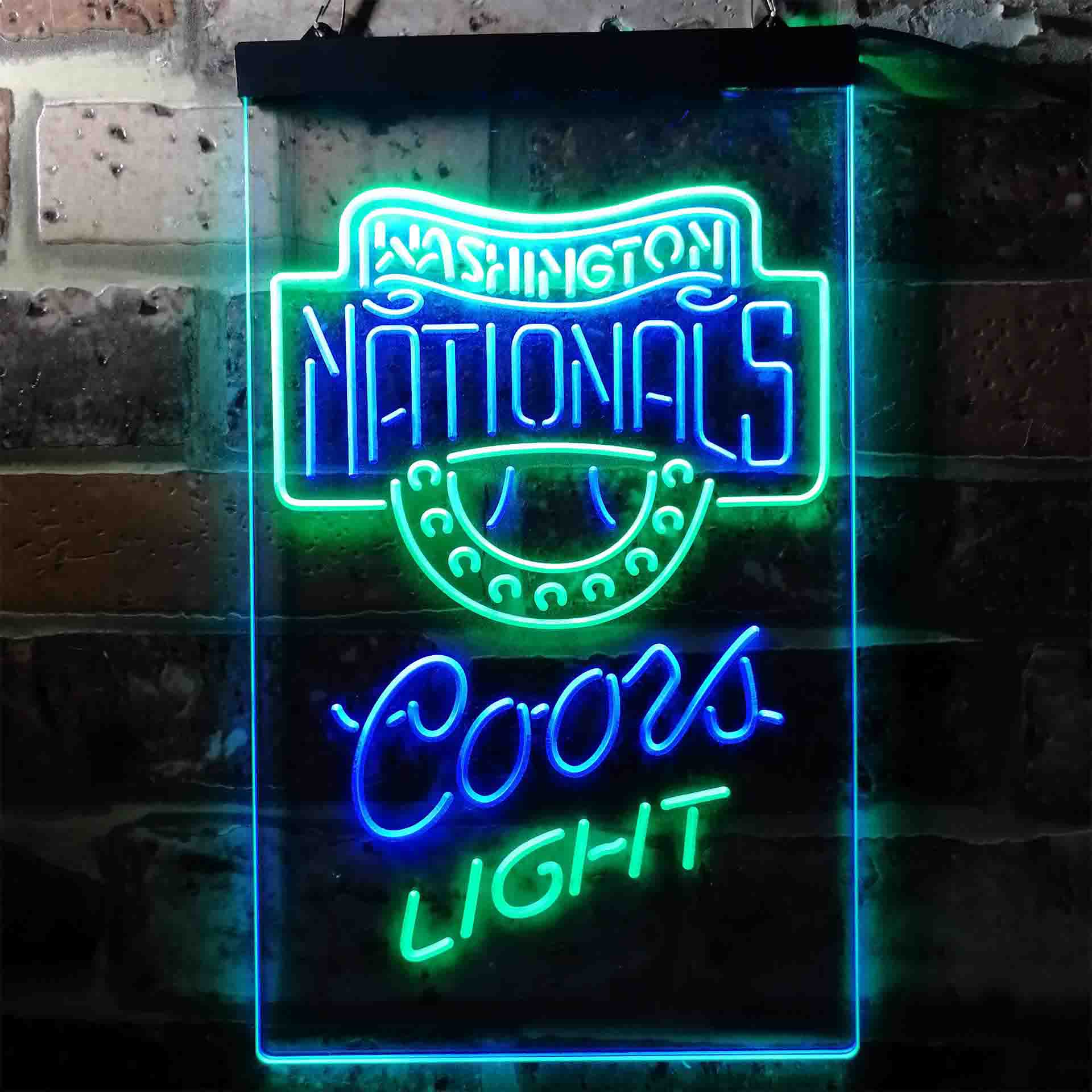 Washington Nationals Coors Light Neon-Like LED Sign