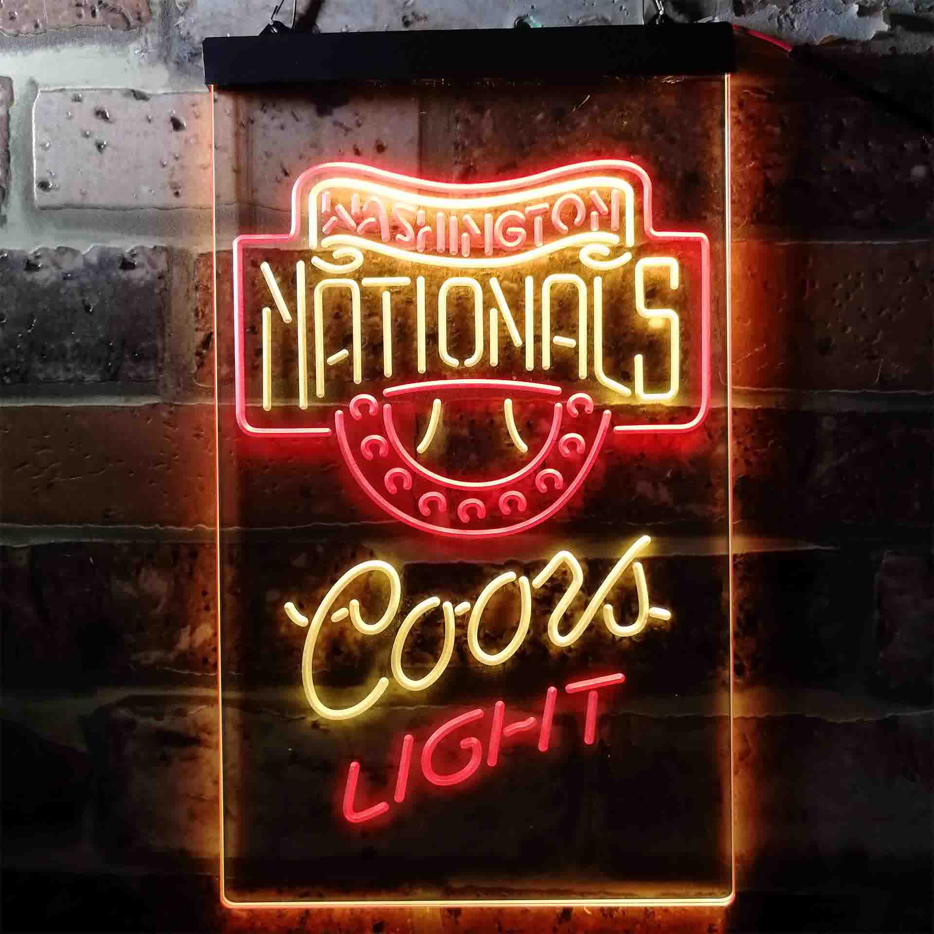 Washington Nationals Coors Light Neon-Like LED Sign