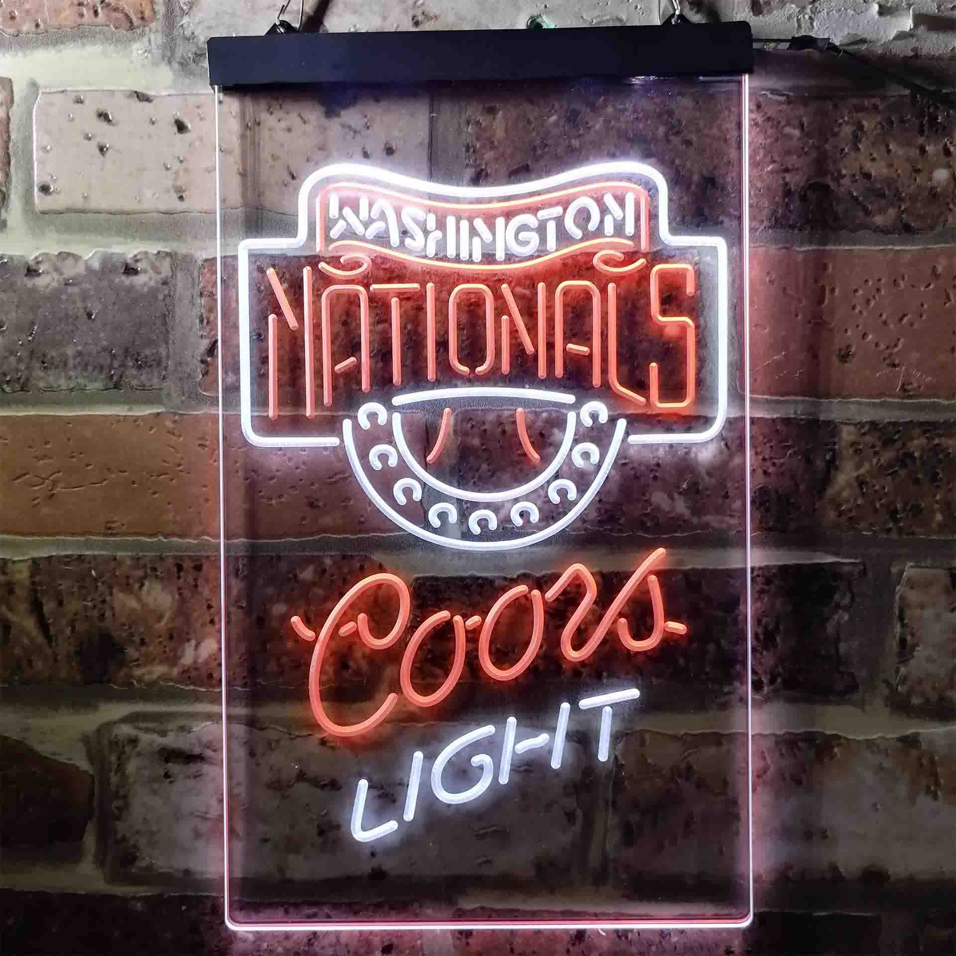 Washington Nationals Coors Light Neon-Like LED Sign