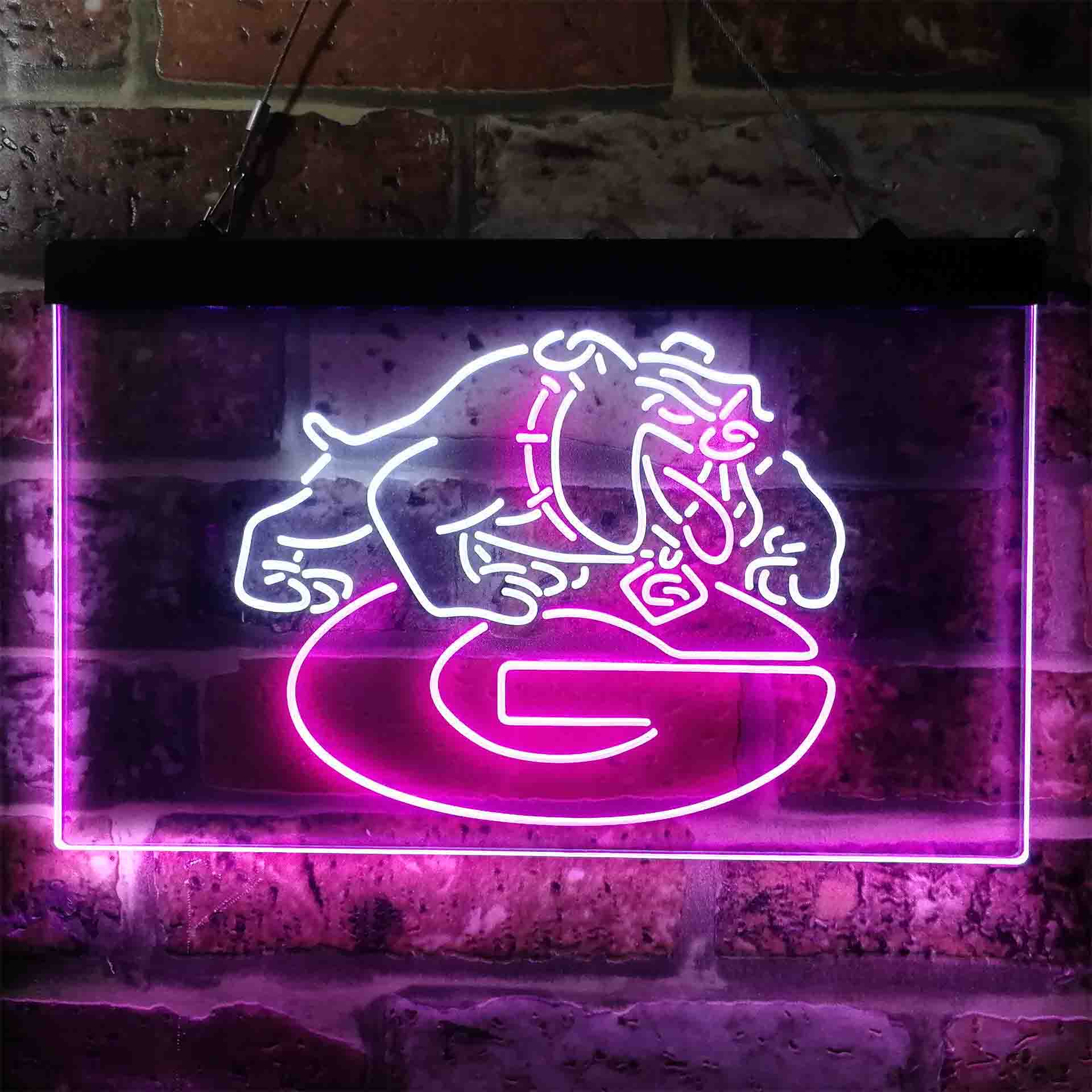 Football Georgia Bulldogs Sport Dual Color LED Neon Sign ProLedSign