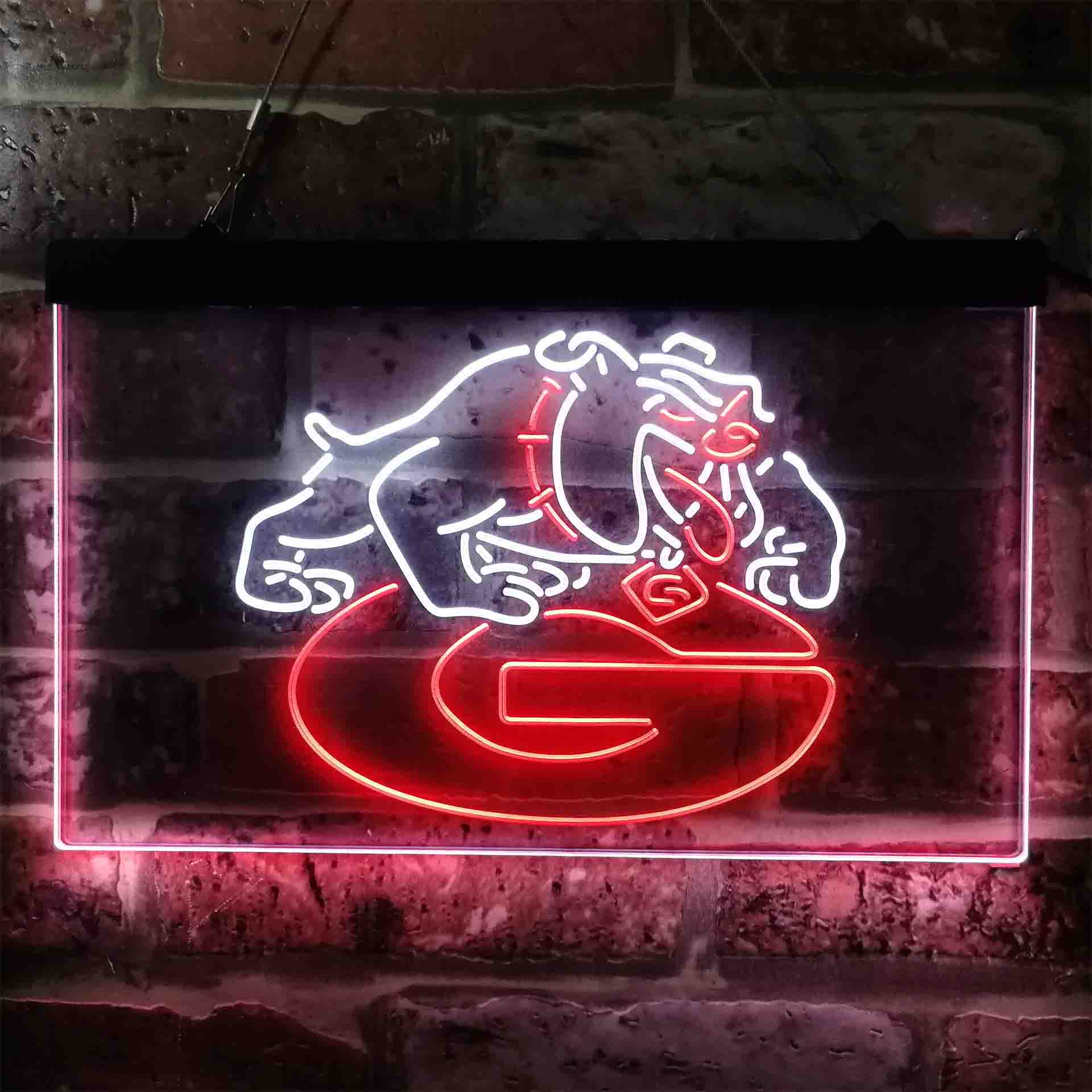 Football Georgia Bulldogs Sport Dual Color LED Neon Sign ProLedSign