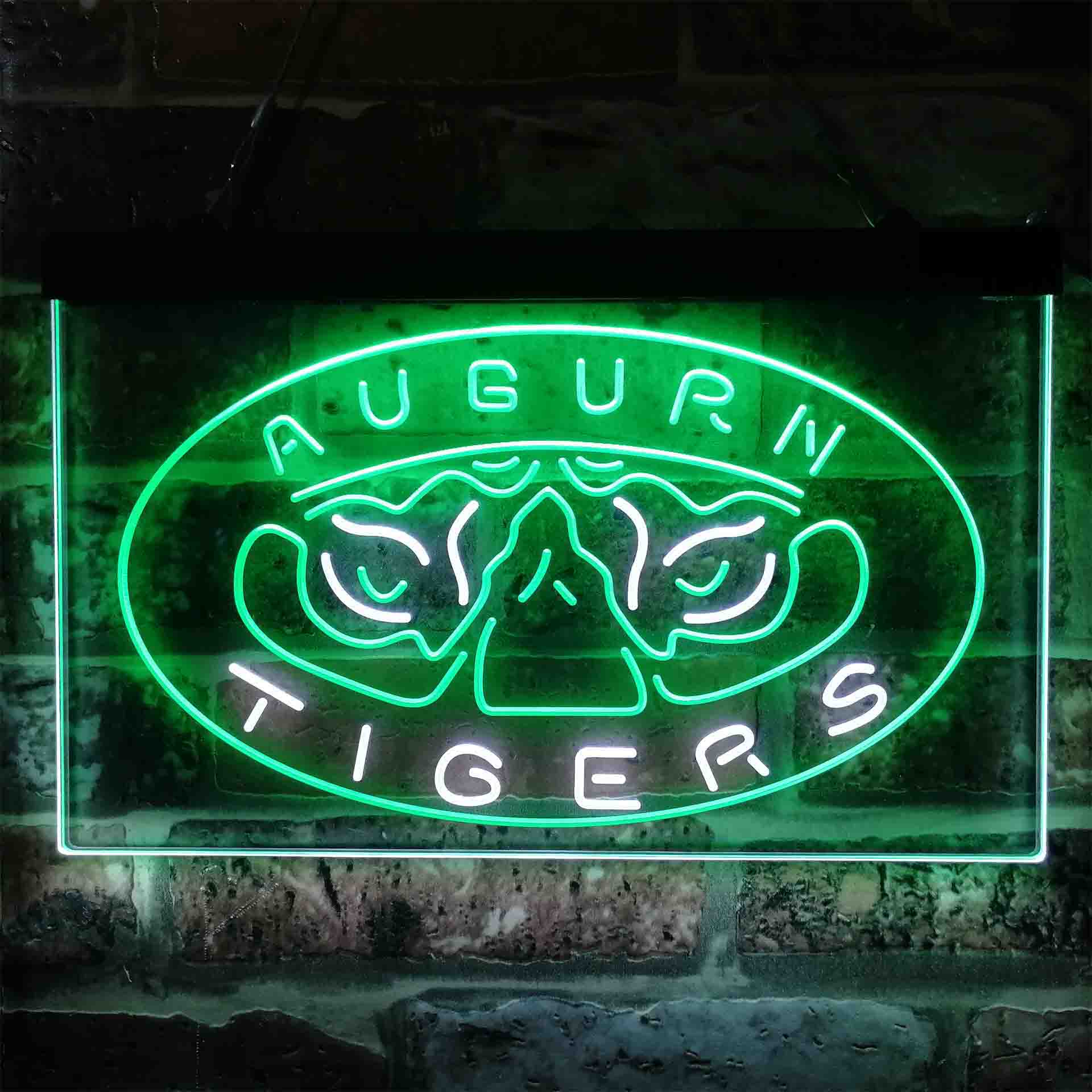 University Football Sport Team Auburn Tigers Dual Color LED Neon Sign ProLedSign