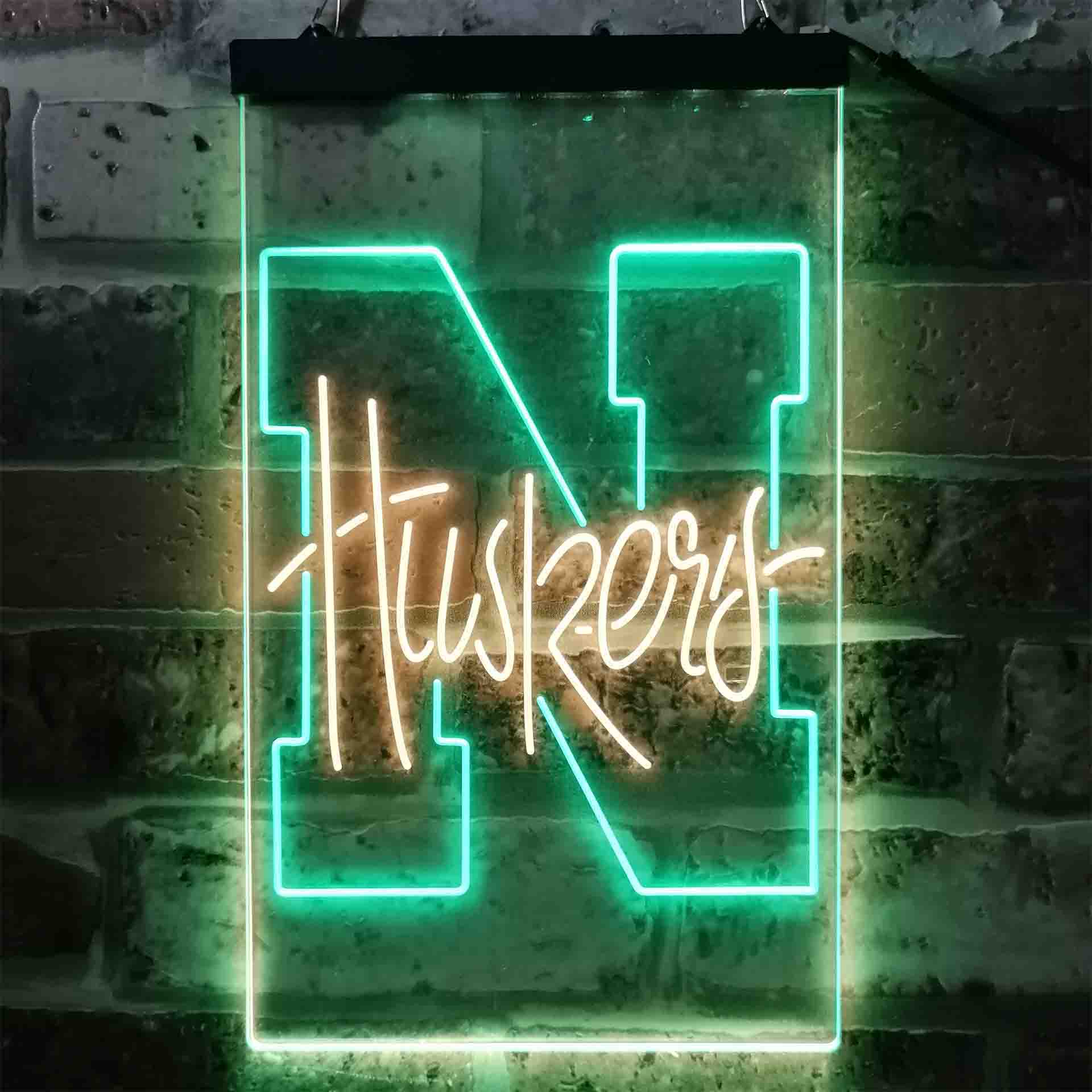 Nebraska Huskers Recycled Metal Wall Decor Huskers Illuminated