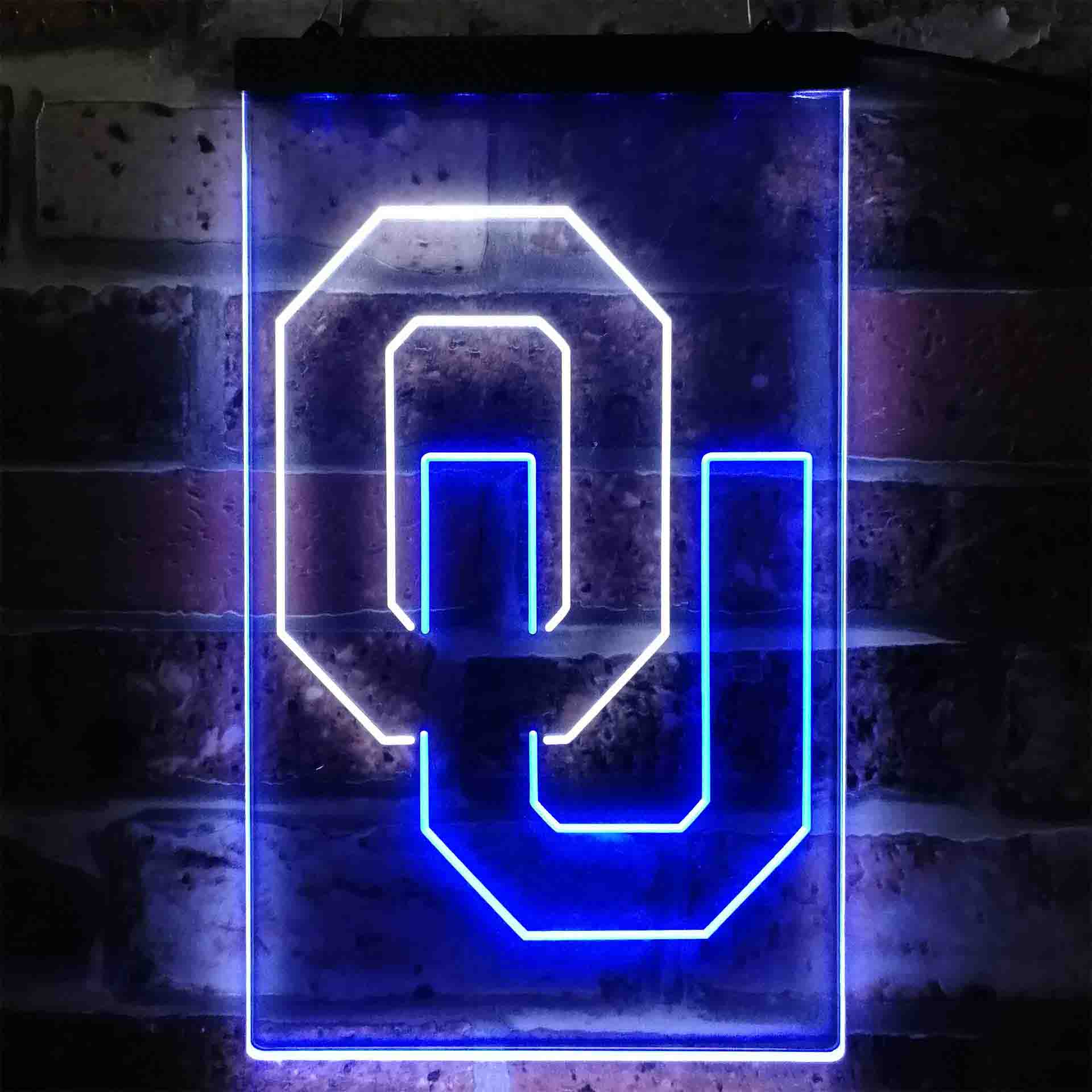 University Football Sport Team Oklahoma Sooners Dual Color LED Neon Sign ProLedSign