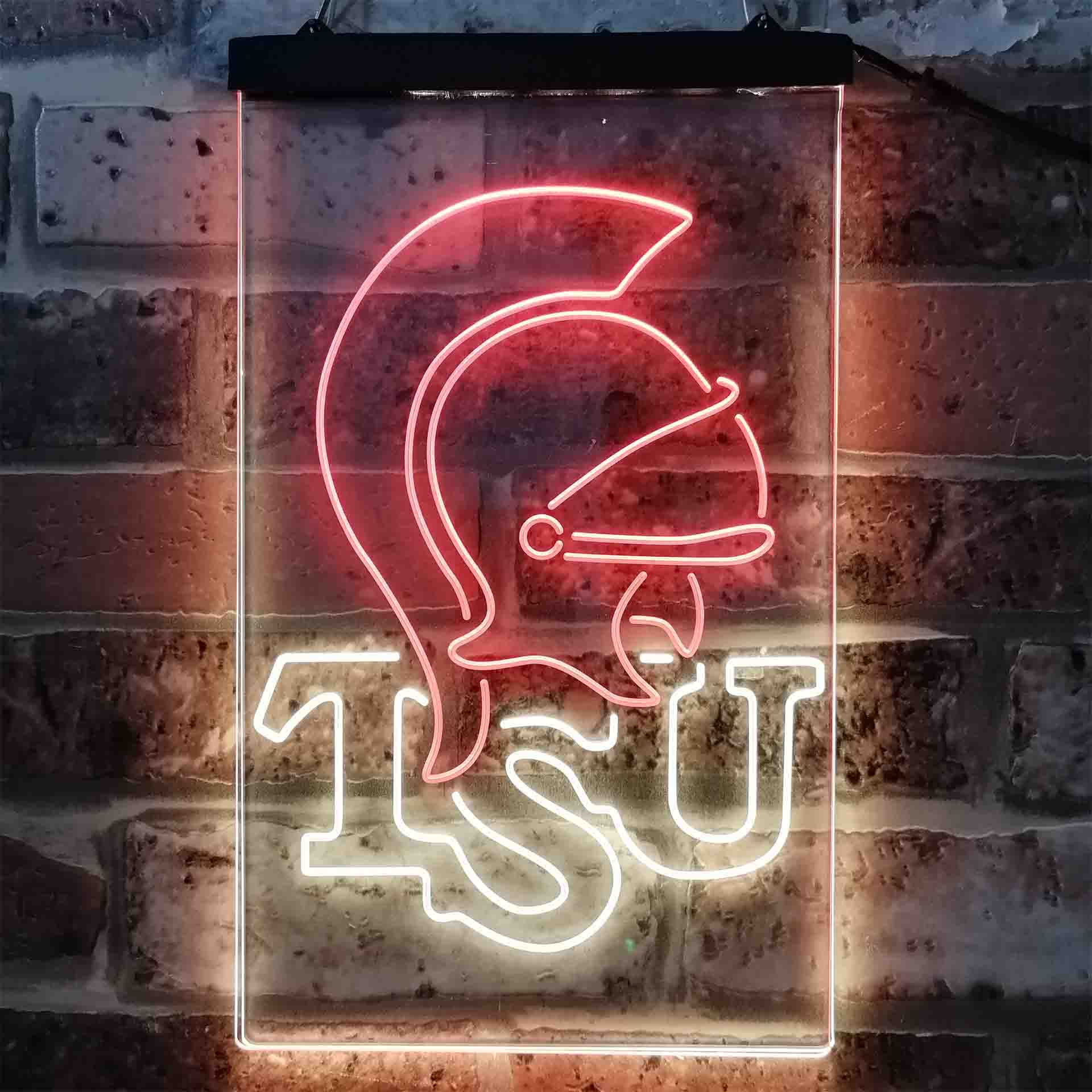 University Football Sport Team Troy Trojans Dual Color LED Neon Sign ProLedSign
