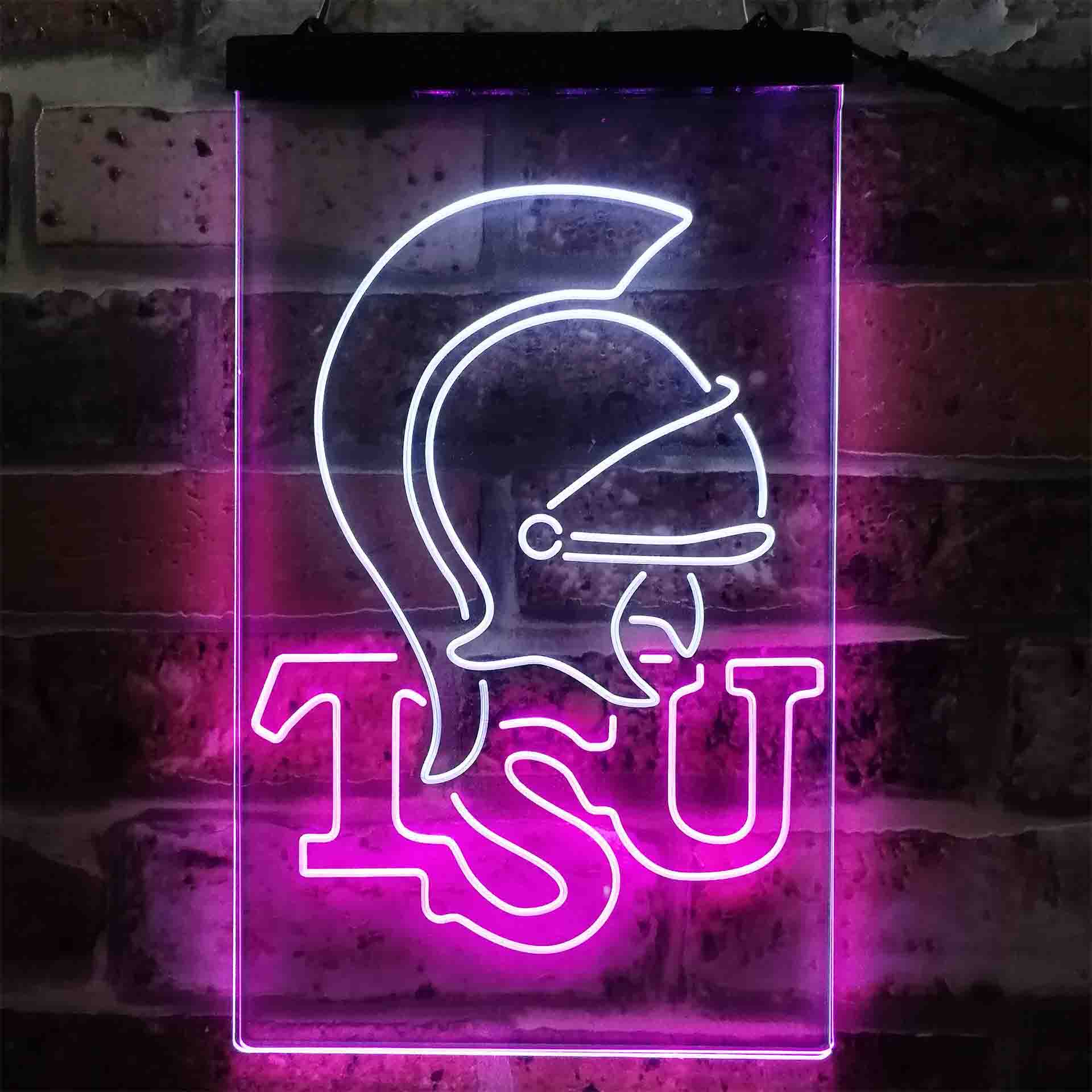 University Football Sport Team Troy Trojans Dual Color LED Neon Sign ProLedSign