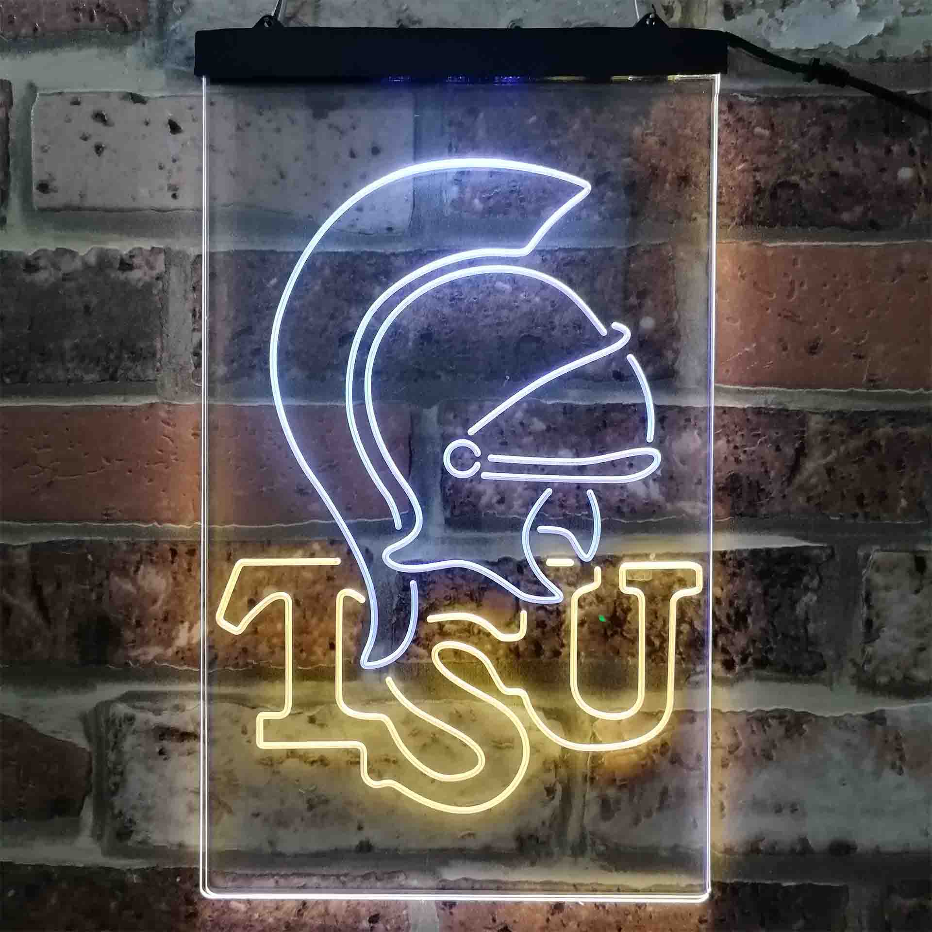 University Football Sport Team Troy Trojans Dual Color LED Neon Sign ProLedSign