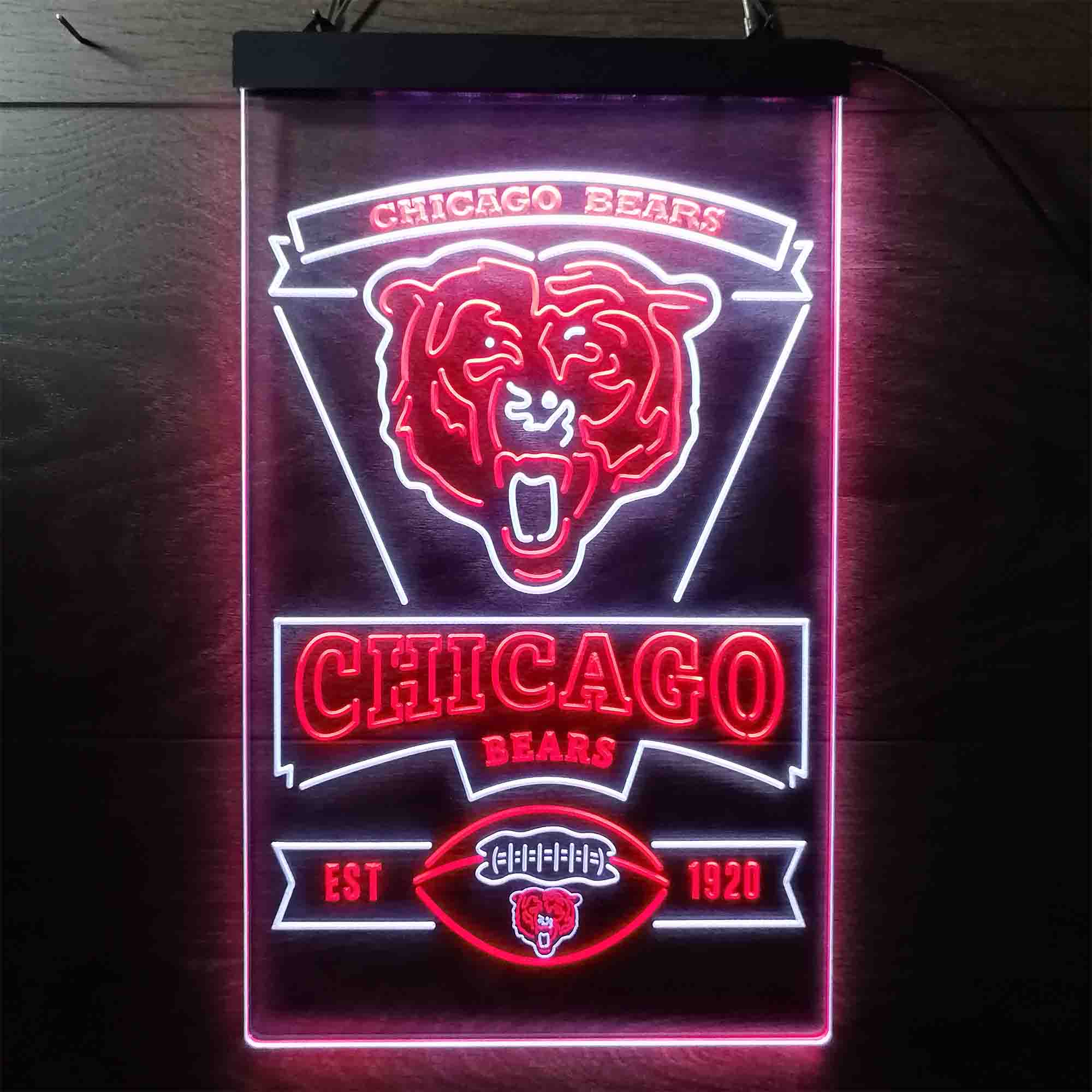 Chicago Bears Est. 1920 Neon-Like LED Sign
