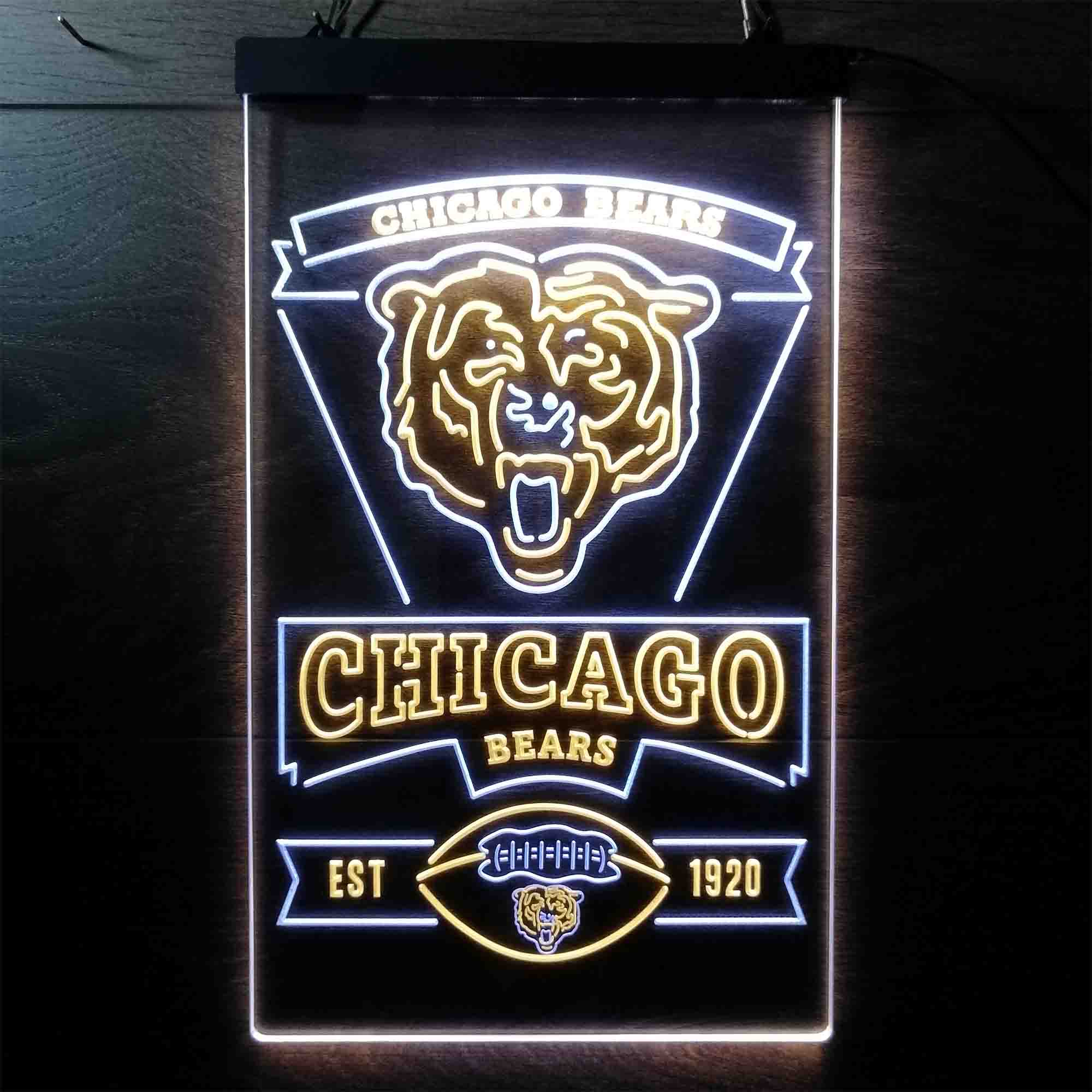 Chicago Bears Est. 1920 Neon-Like LED Sign