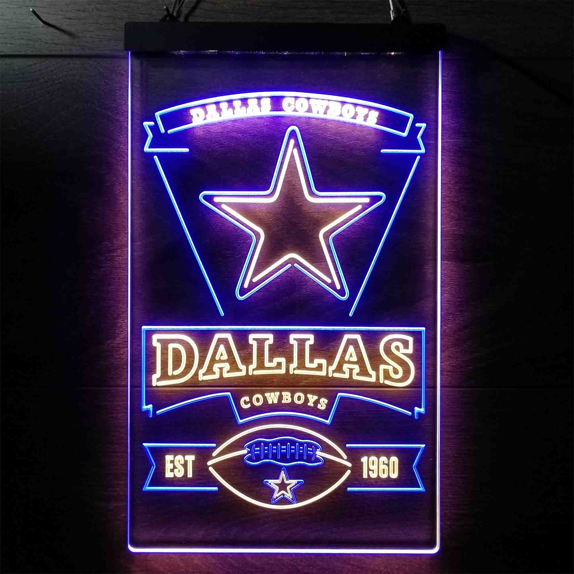 Dallas Cowboys Est. 1960 Neon-Like LED Sign