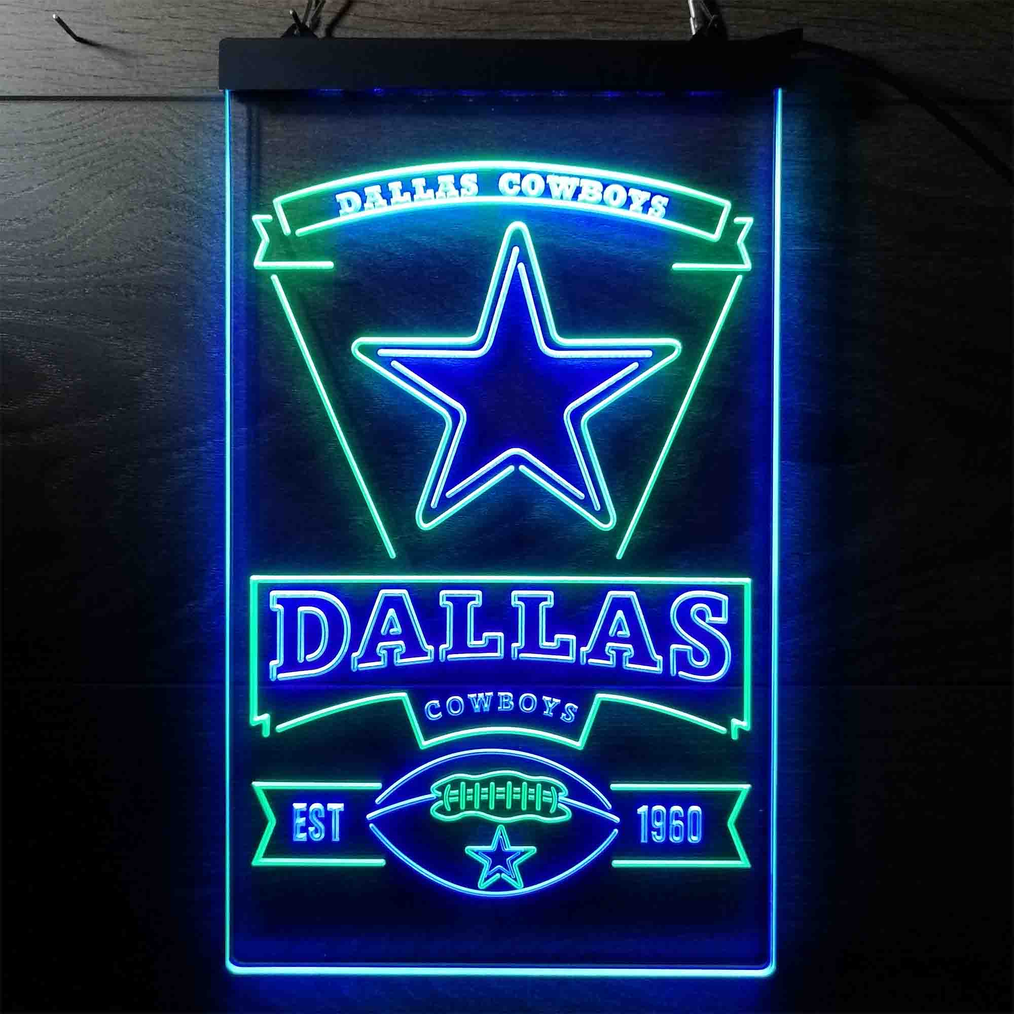 Dallas Cowboys Est. 1960 Neon-Like LED Sign