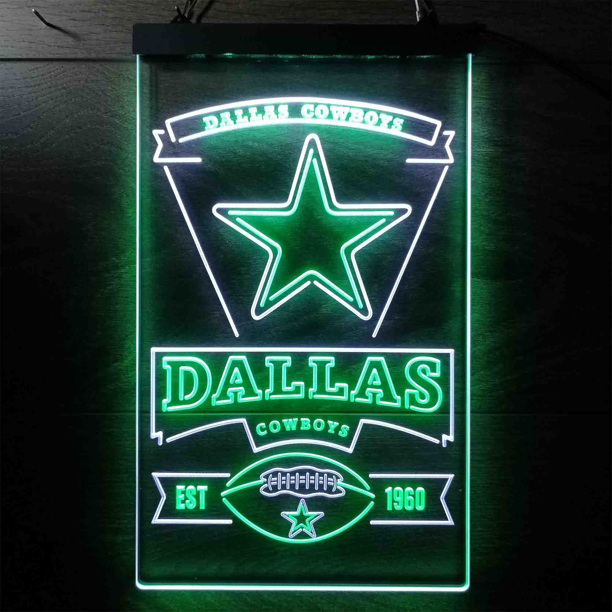 Dallas Cowboys Est. 1960 Neon-Like LED Sign