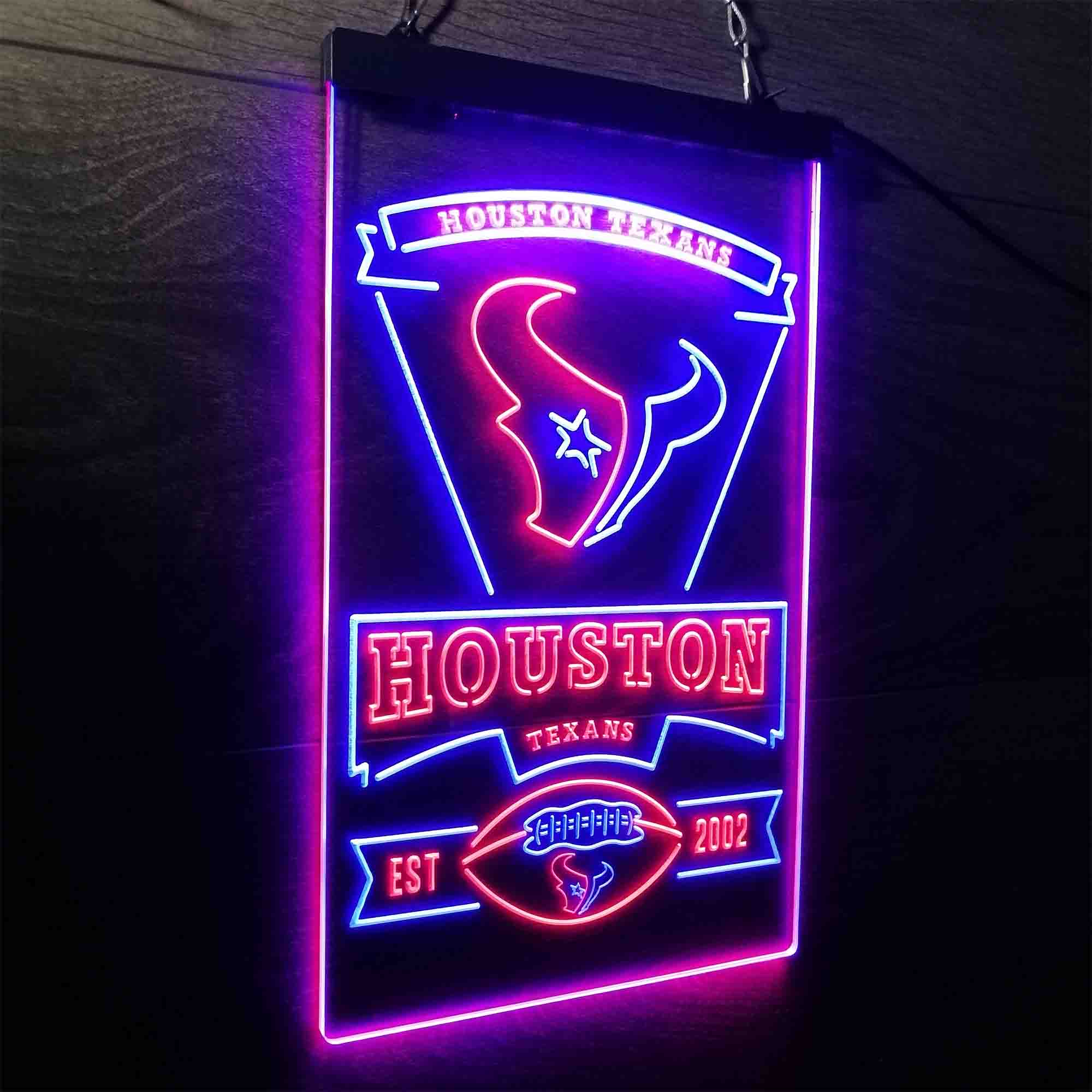 Houston Texans Est. 2002 Neon-Like LED Sign