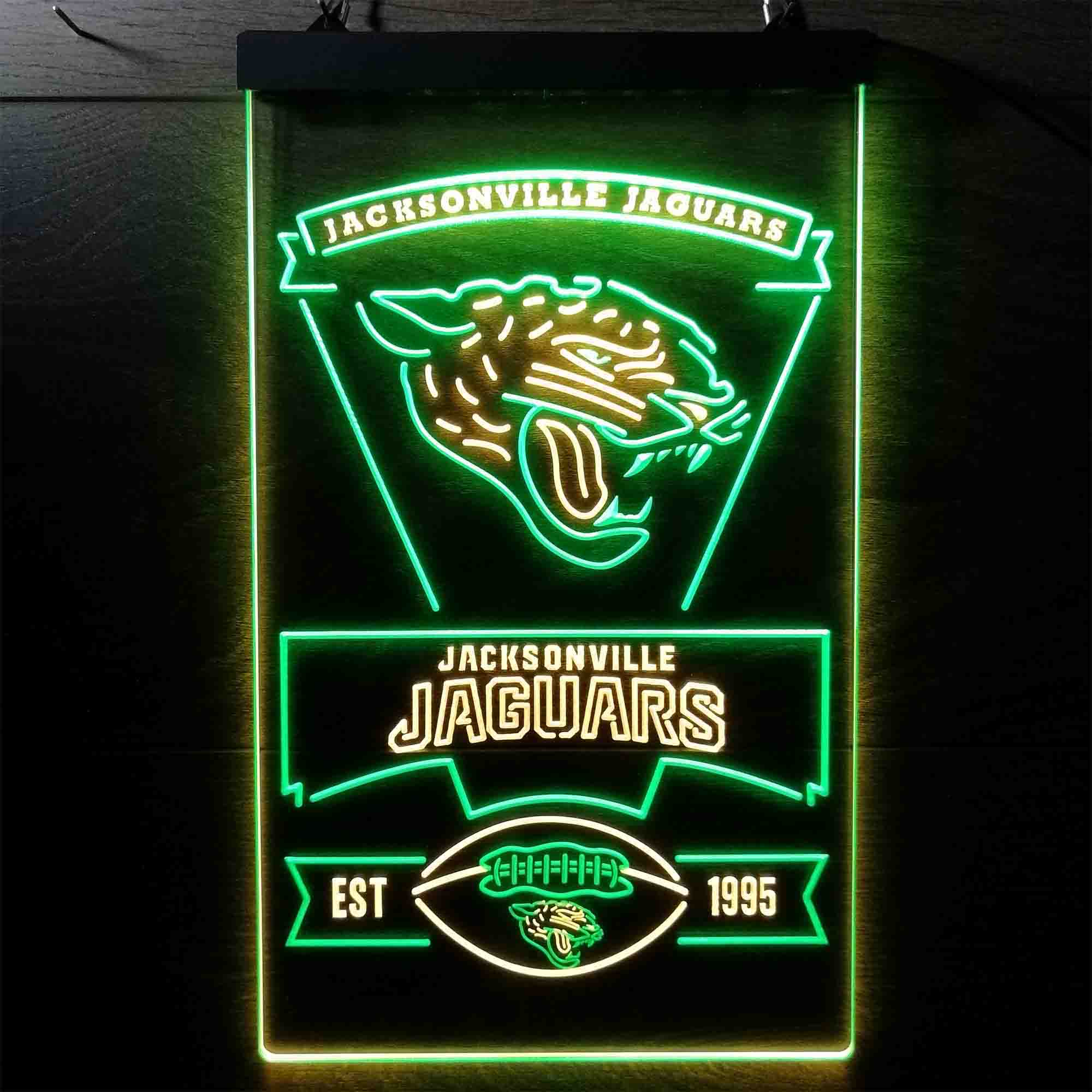 Jacksonville Jaguars Est. 1995 Neon-Like LED Sign
