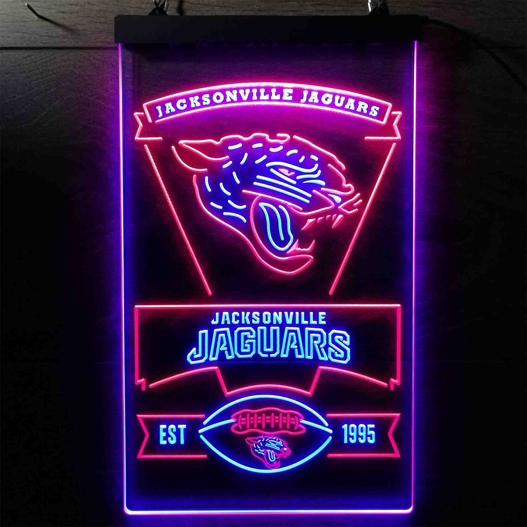 Jacksonville Jaguars Est. 1995 Neon-Like LED Sign