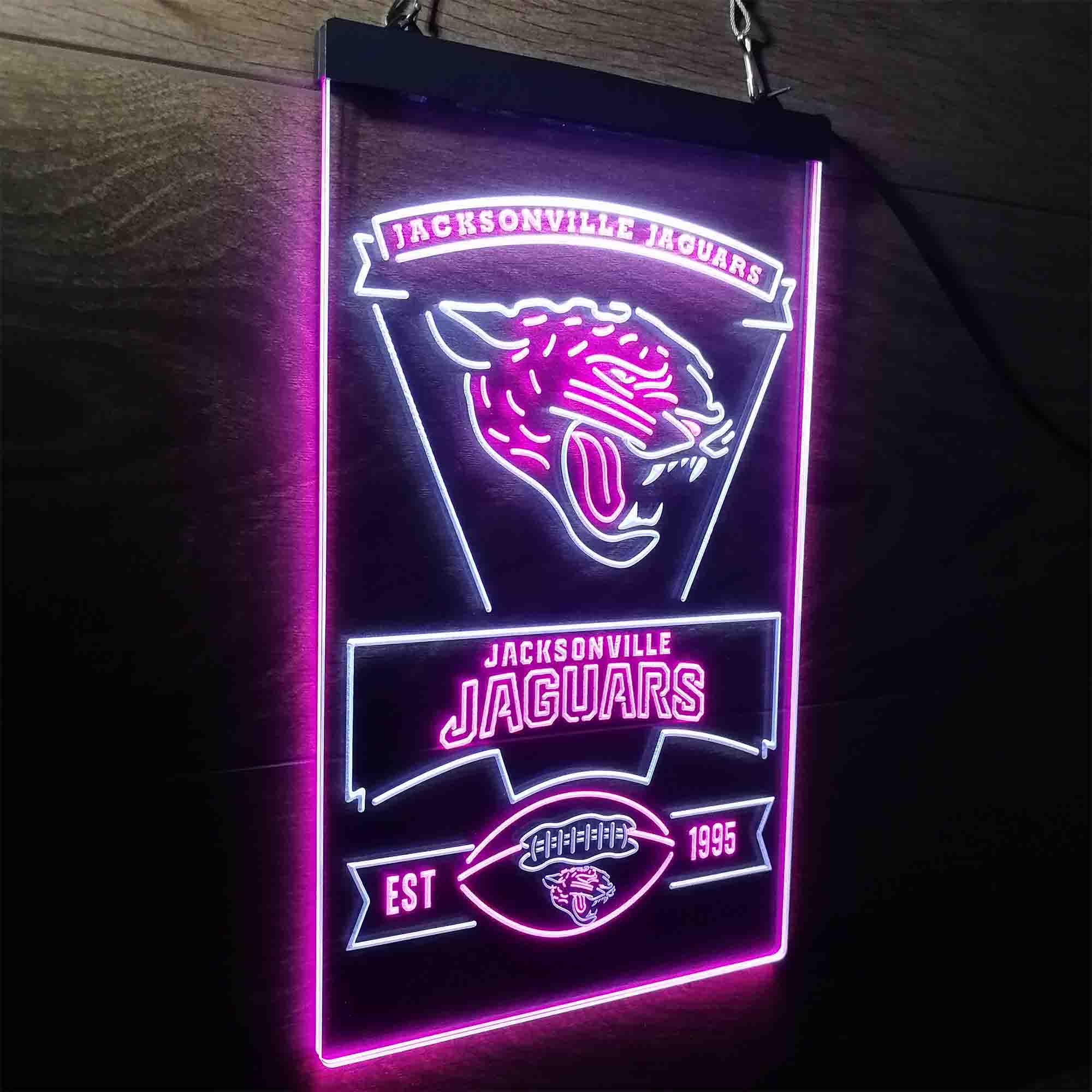 Jacksonville Jaguars Est. 1995 Neon-Like LED Sign