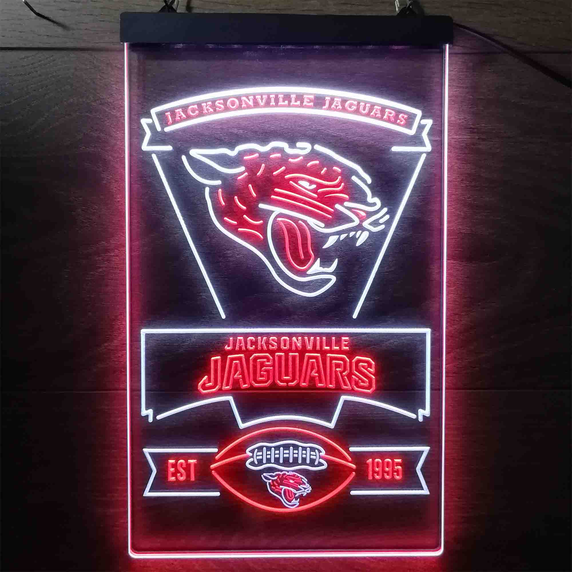 Jacksonville Jaguars Est. 1995 Neon-Like LED Sign