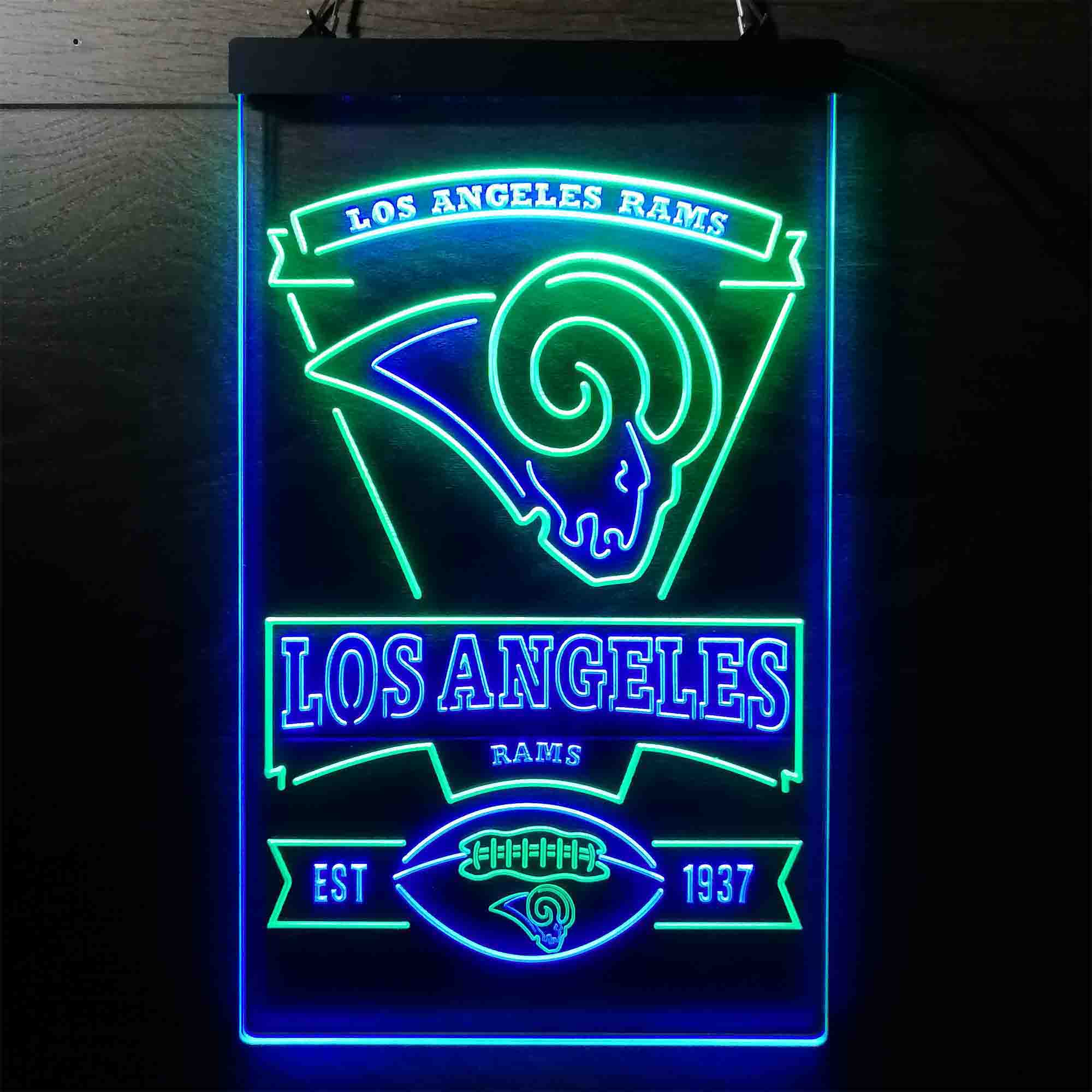 Los Angeles Rams Super Bowl Champions Collectible Neon LED Sign
