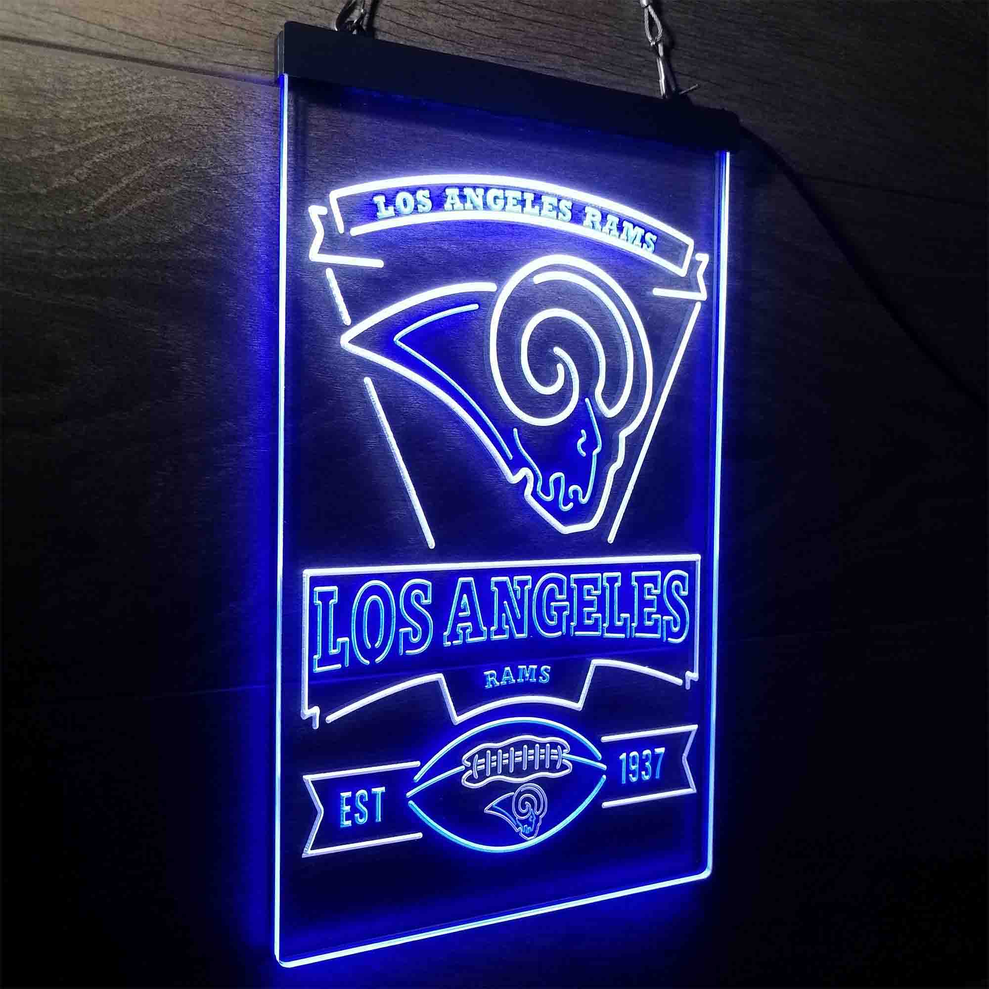 Los Angeles Rams Super Bowl Champions Collectible Neon LED Sign